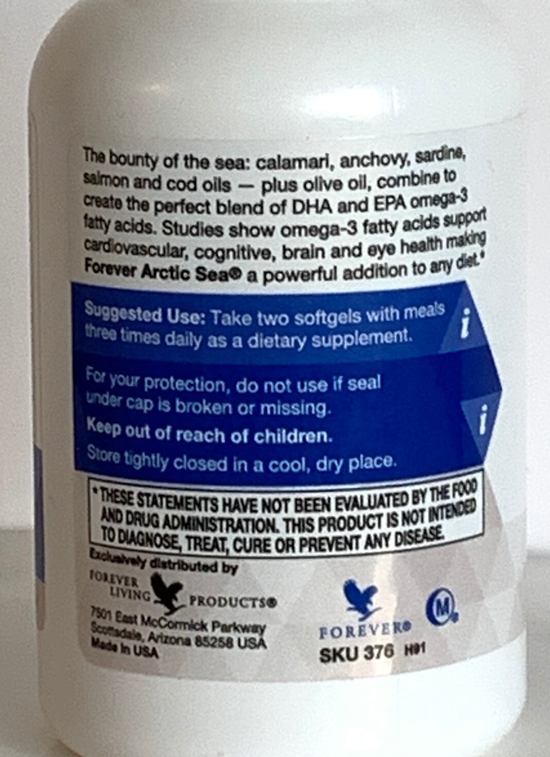 4 bottles FOREVER ARCTIC SEA (120 Softgels) for lower Cholesterol HALAL