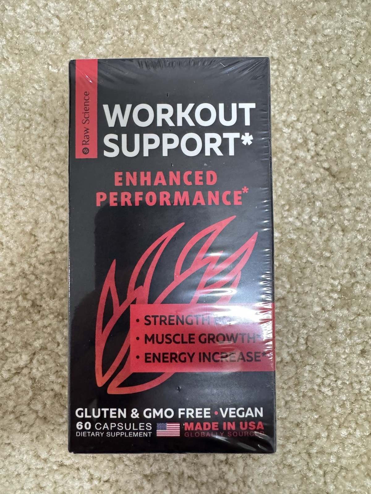 Raw Science Fadogia Agrestis Workout Support Enhanced Boost NEW Sealed Vegan