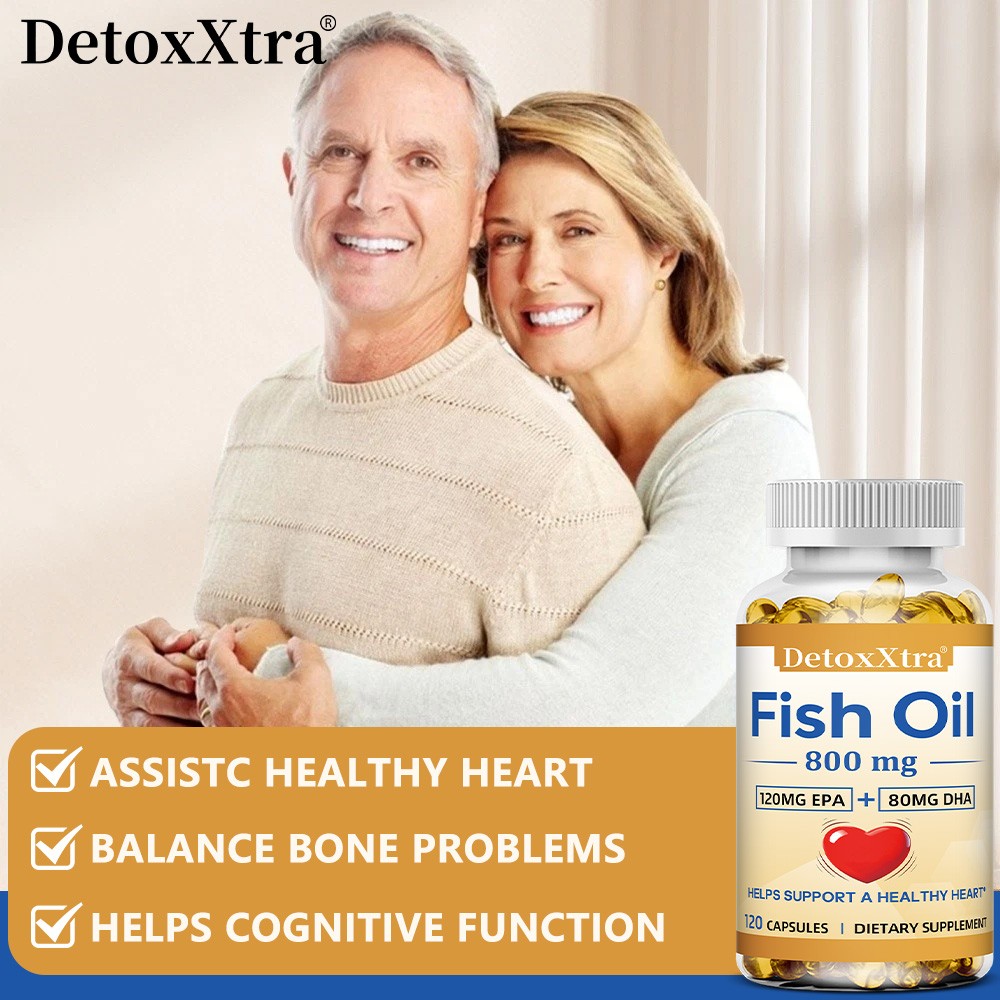 Omega 3 Fish Oil -800mg, 30/60/120 Capsules – 3x Strength Promote Overall Health
