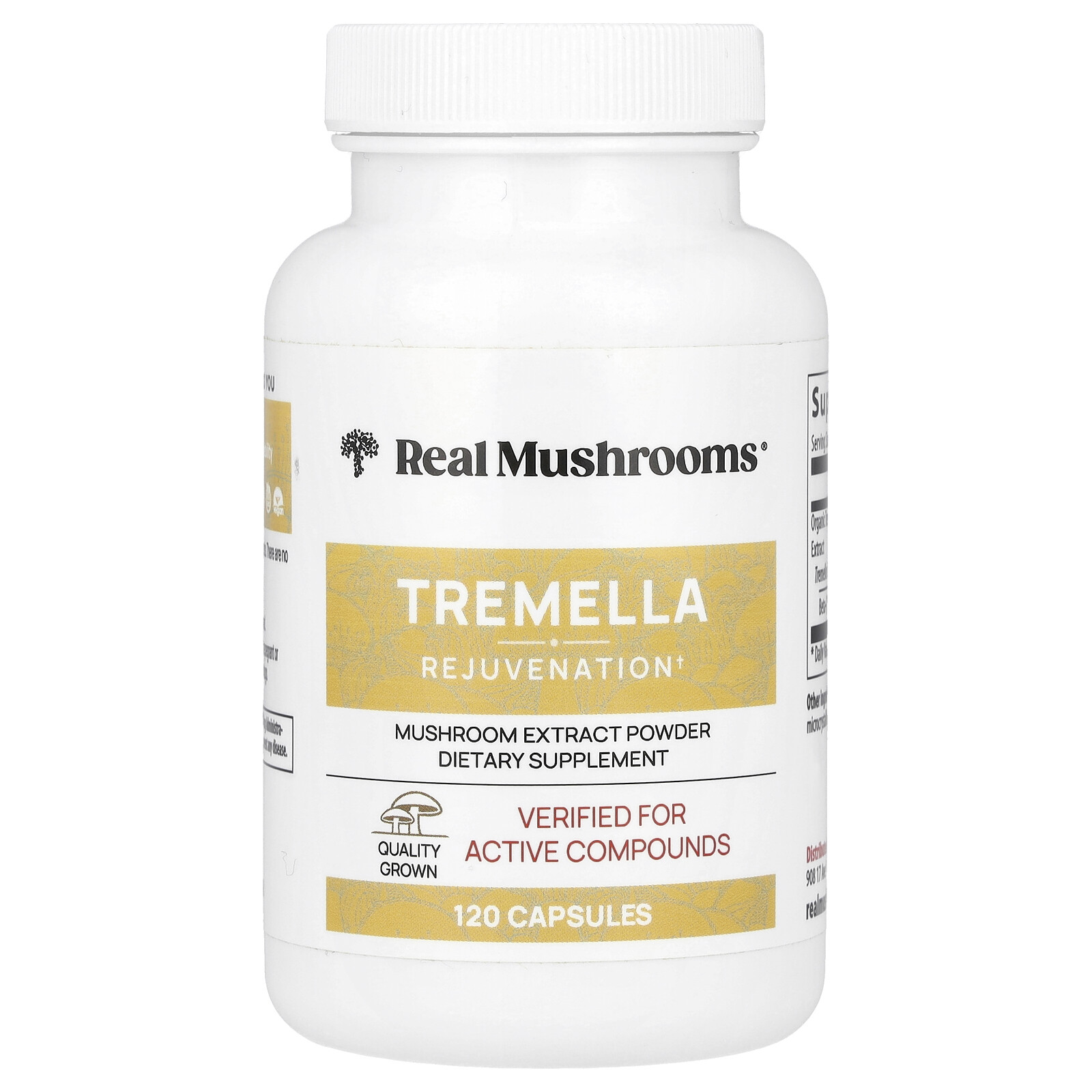 Tremella, Mushroom Extract Powder, 120 Capsules