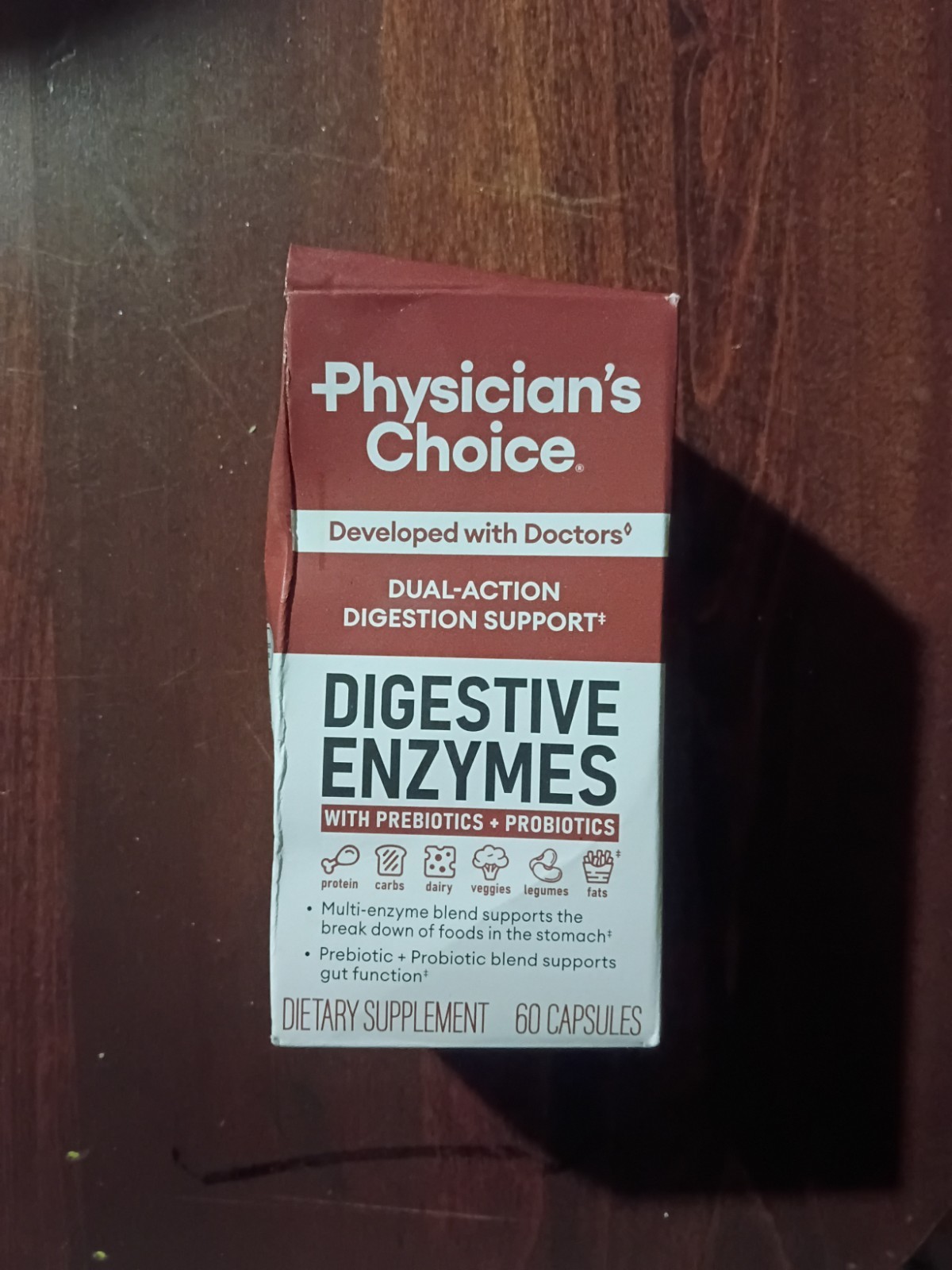 Physician’s Choice Digestive Enzymes + Prebiotics & Probiotics, 60 Capsules