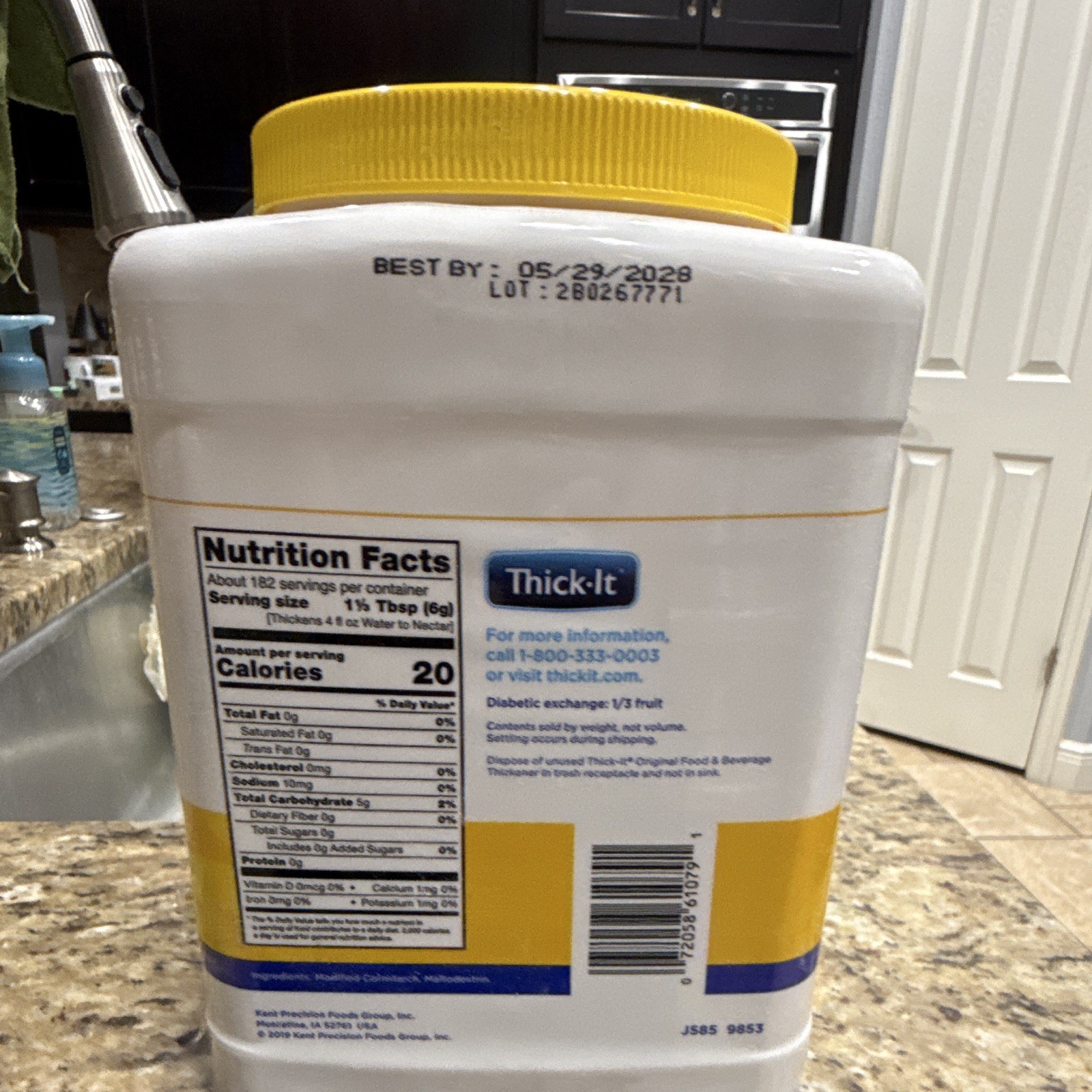 Thick-It Original Food & Beverage Thickener Powder Unflavored 36 oz Kosher