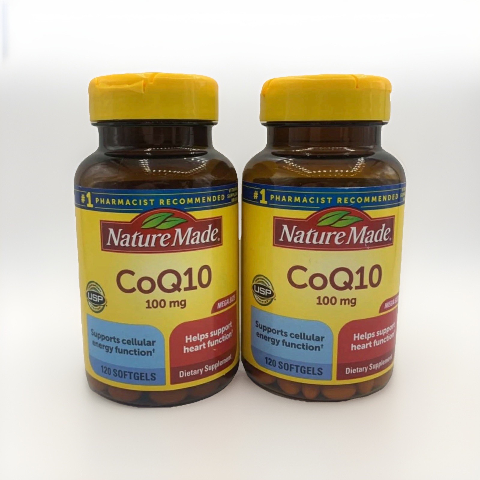 2PK Nature Made CoQ10 100mg ~ 120 Softgels Each ~ Total 240 Softgels EXP 01/28