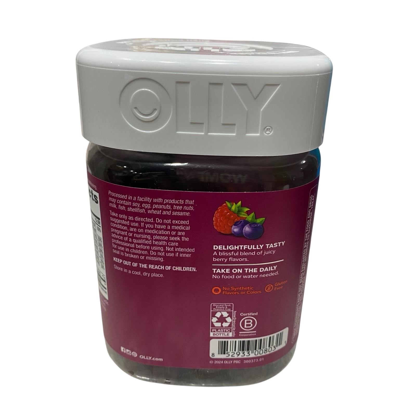 OLLY Women’s Multi Vitamin Gummies with Biotin, Blissful Berry 130 ct. Exp 07/26