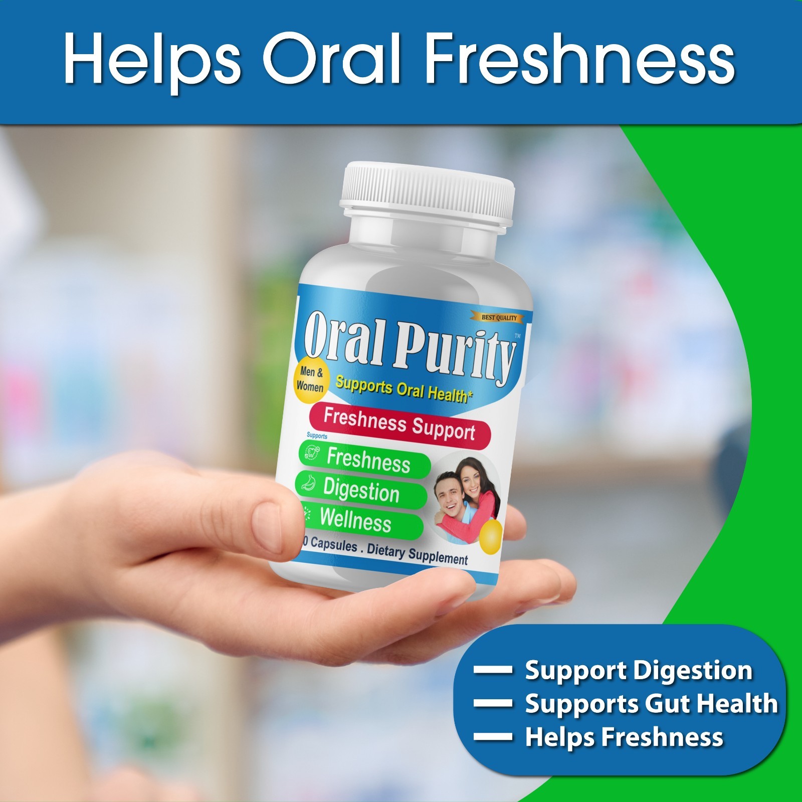 Dental Probiotic for Bad Breath Support, Oral Health Maintenance & Fresh Breath