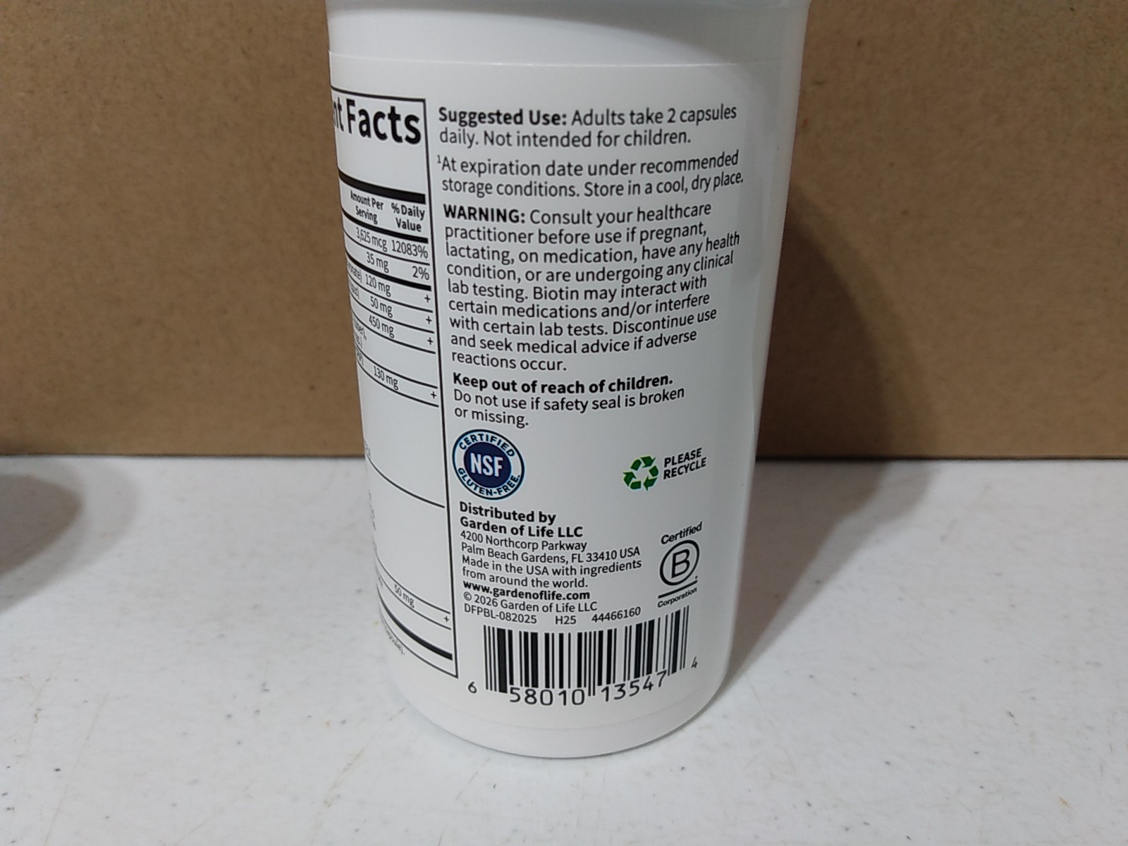 2 – GARDEN OF LIFE DR FORMULATED PROBIOTICS BEAUTY 60 CAPSULES EACH 06/27