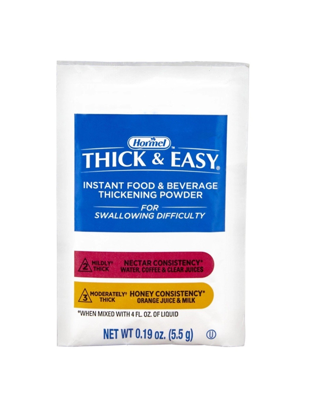 Thick & Easy Food & Drink Thickener Unflavored 5.5 Gram Packet 100 Ct Bb 05/2029