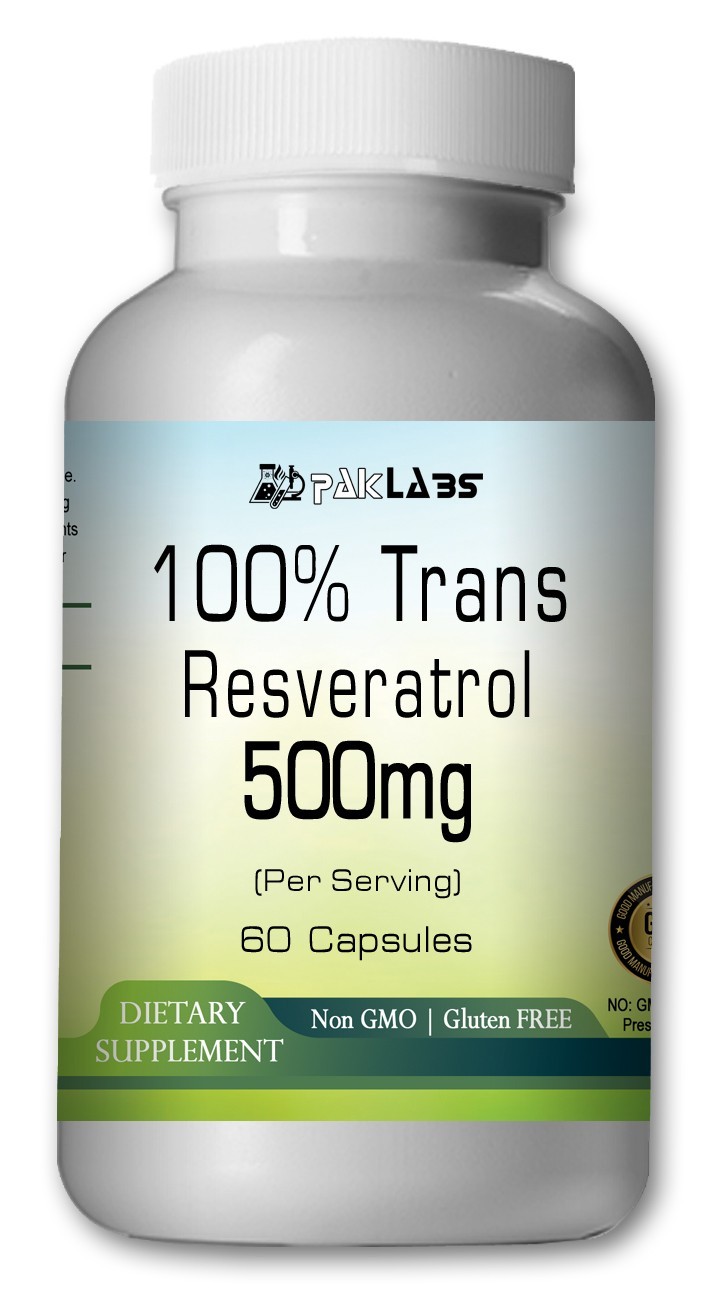 Trans Resveratrol capsules 500mg Serving- Fresh.