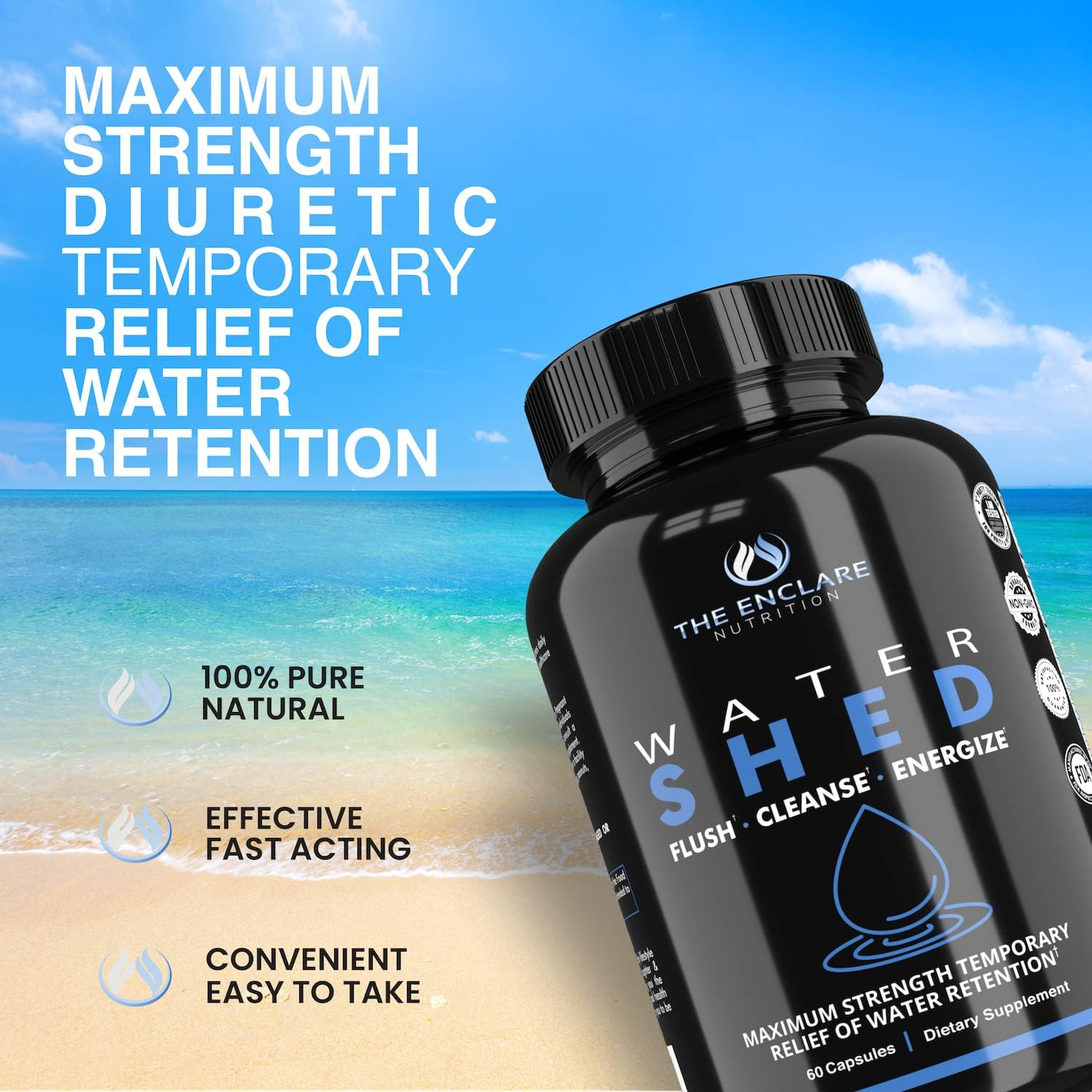 Water Pills Diuretic Water Retention, Liver Detox, Kidney Cleanse, Weight, Swell