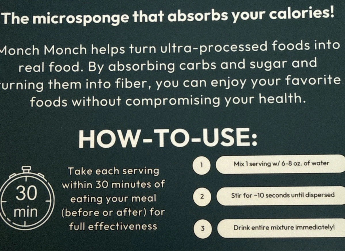 Monch Monch Calorie Absorbing Fiber 3D Fiber Sponge 5 Sealed Packets