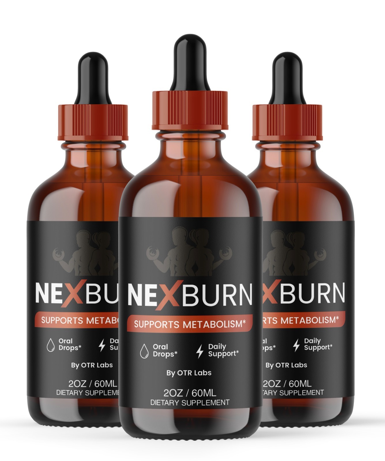 Nexburn Metabolism Support Drops Dietary Supplement, 3Pack 90srv of Nex Burn