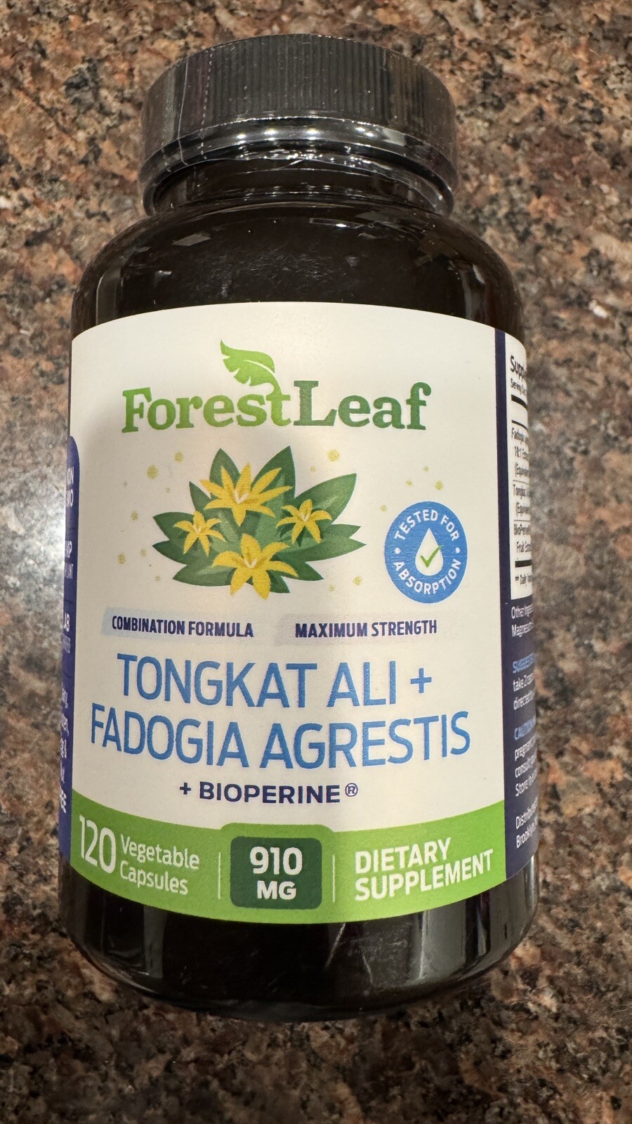 Fadogia Agrestis Extract 600mg Tongkat 300mg Supplement (120 Caps) Max Strength