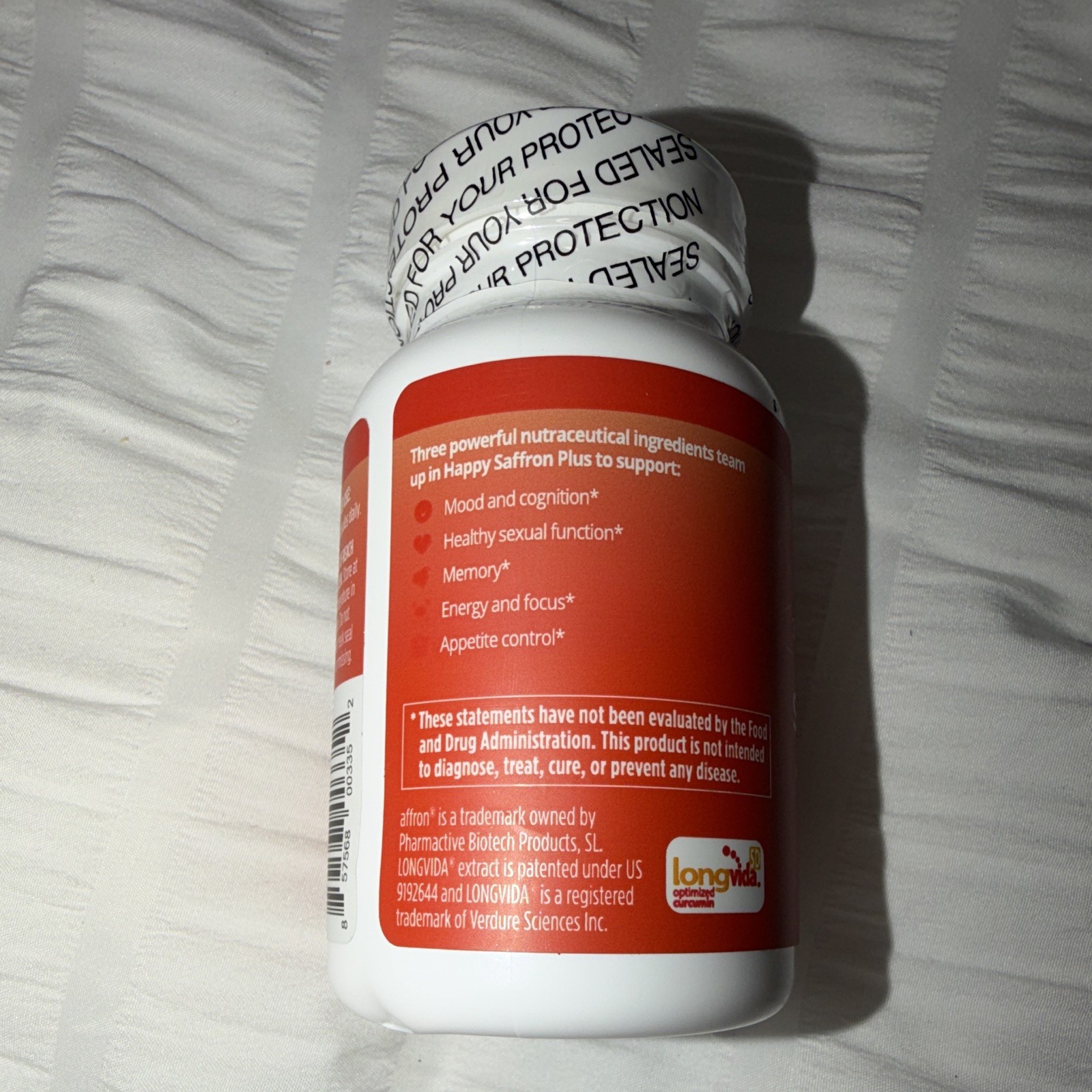 BrainMD Happy Saffron Plus 90 Vegan Capsules Gluten-Free Exp 03/2028
