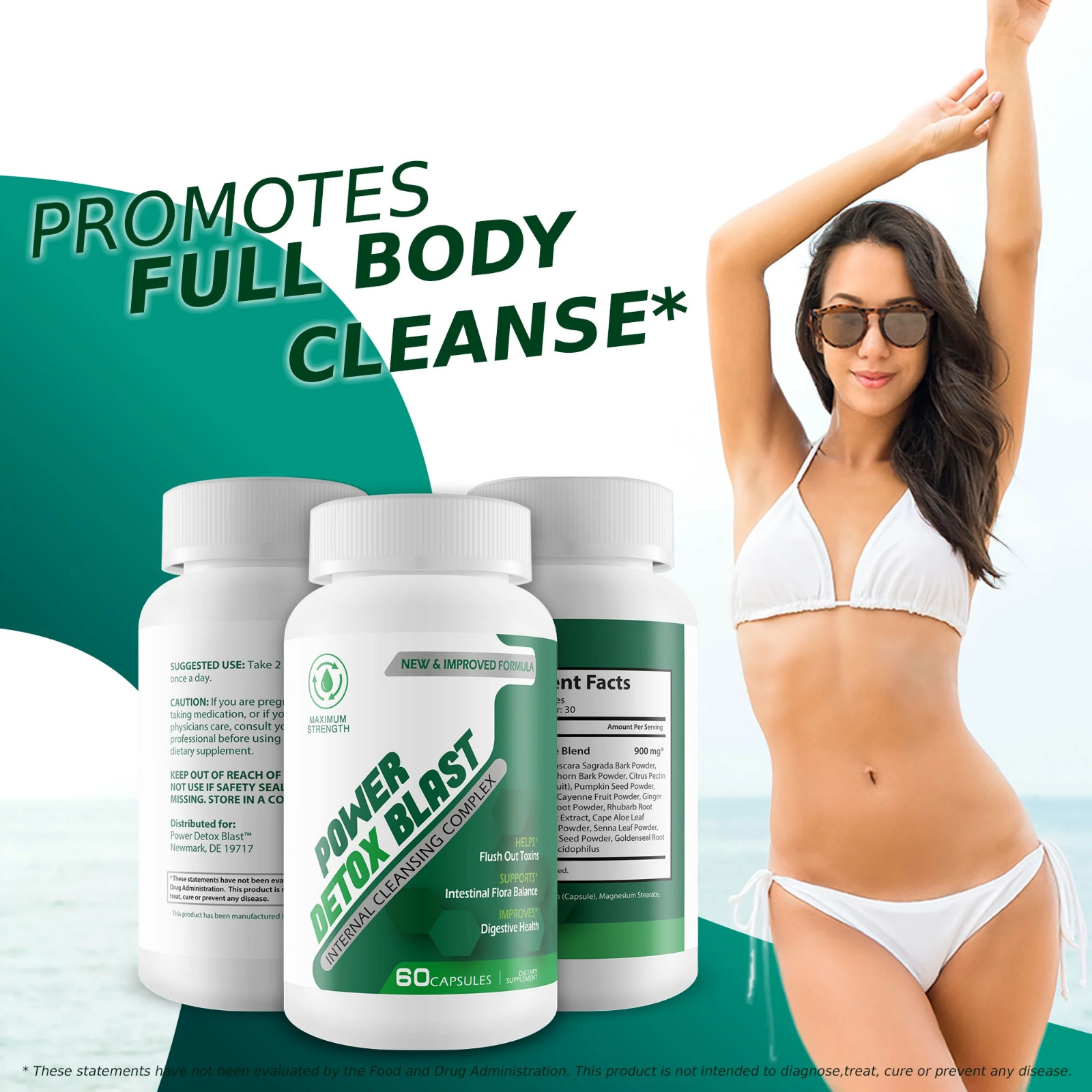 Power Detox Blast – Internal Cleansing Complex – Flush Toxins – Digestive