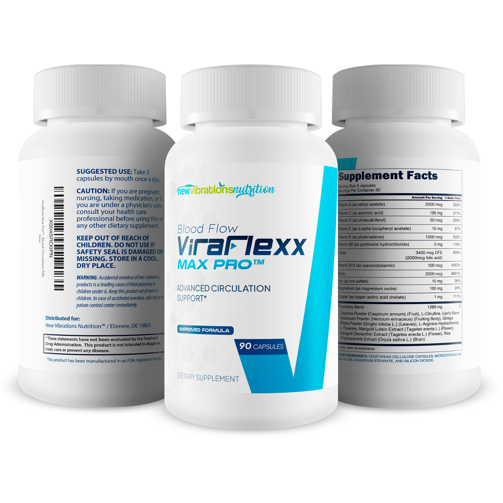 ViraFlexx Max Pro – Improved Circulatory Health Formula – Our Best Nitric Oxide