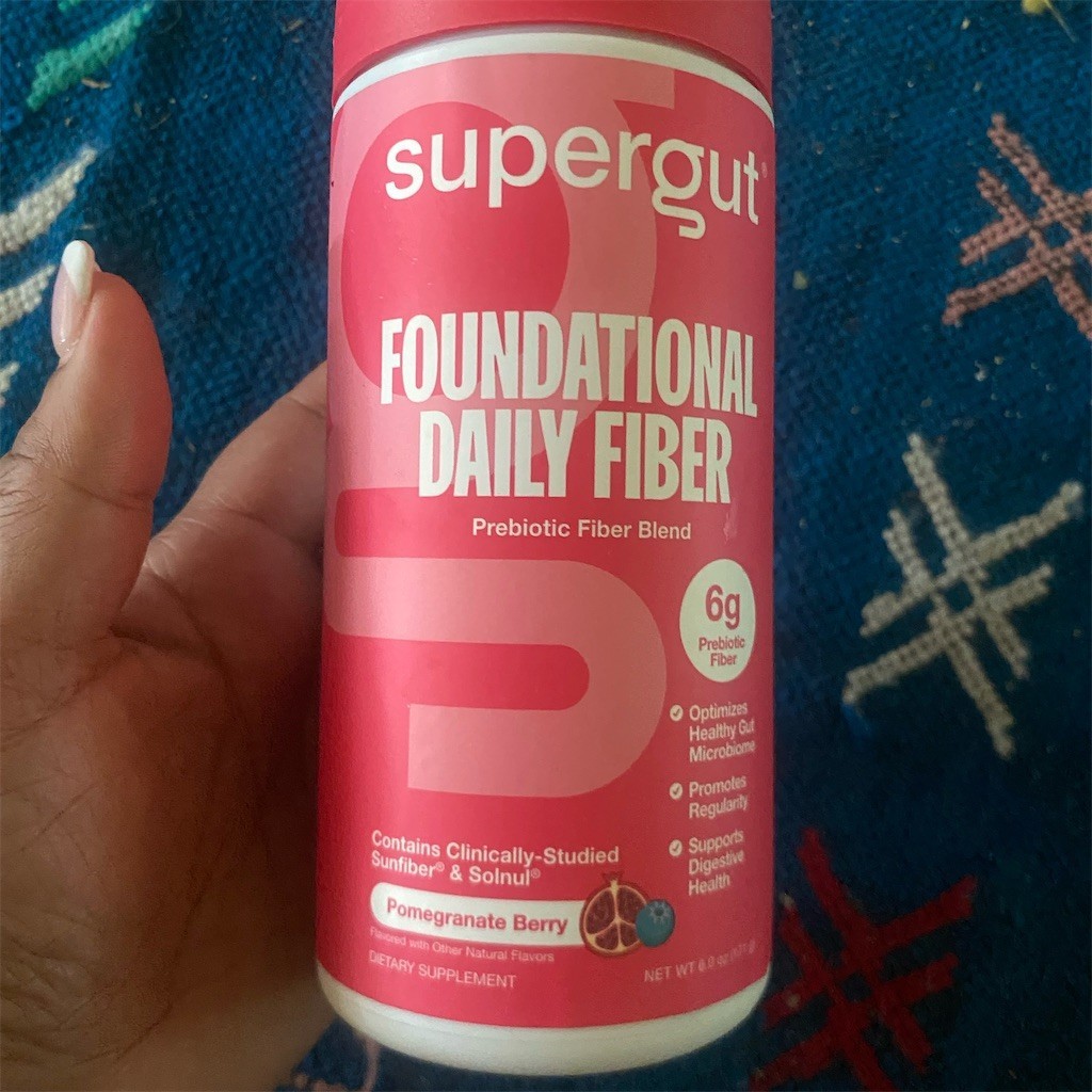 Supergut Daily Fiber Prebiotic Powder Pomegranate Berry 6 oz Digestive