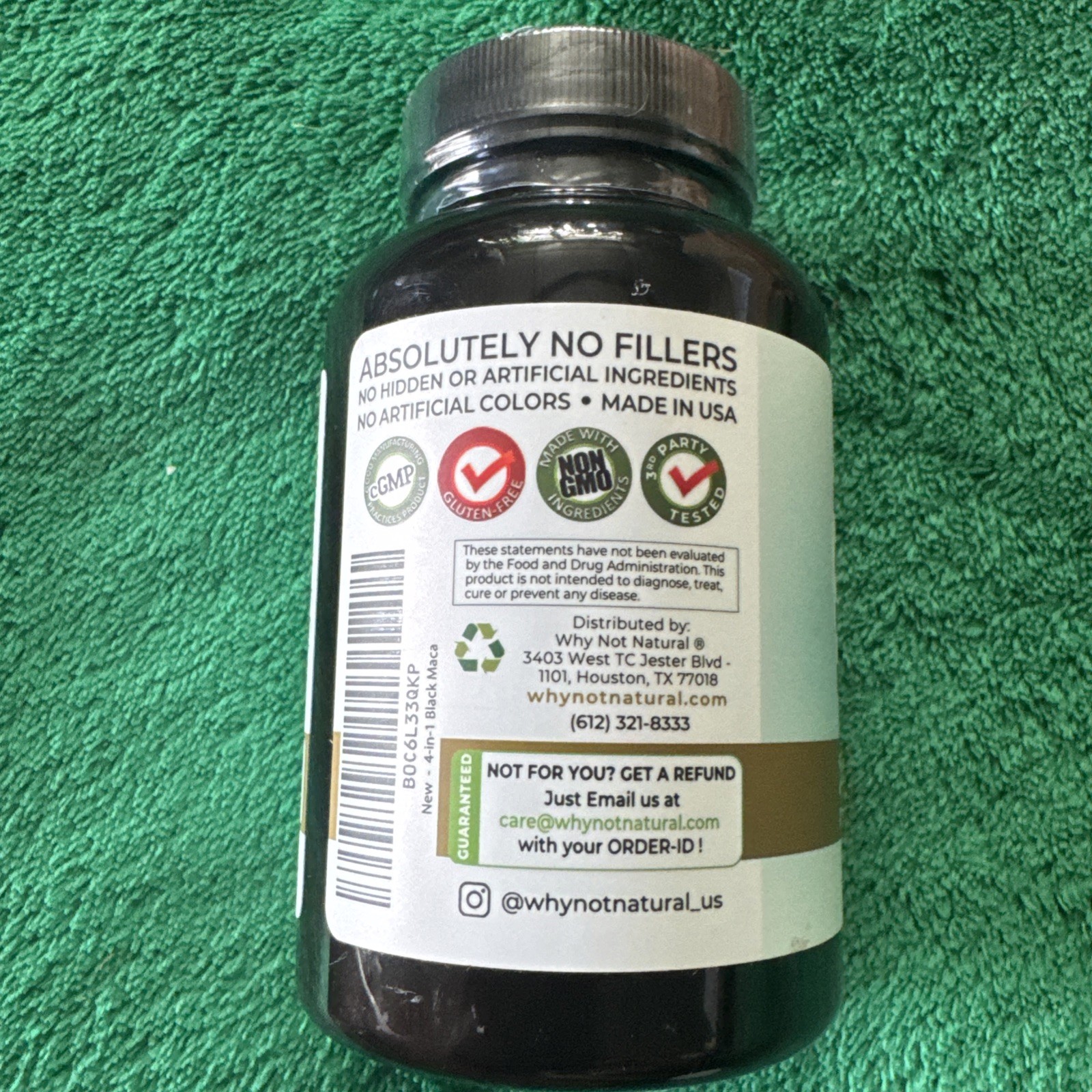 Black Maca Complex – Ashwagandha, Fenugreek, Panax Ginseng – 120 Capsules 8/28