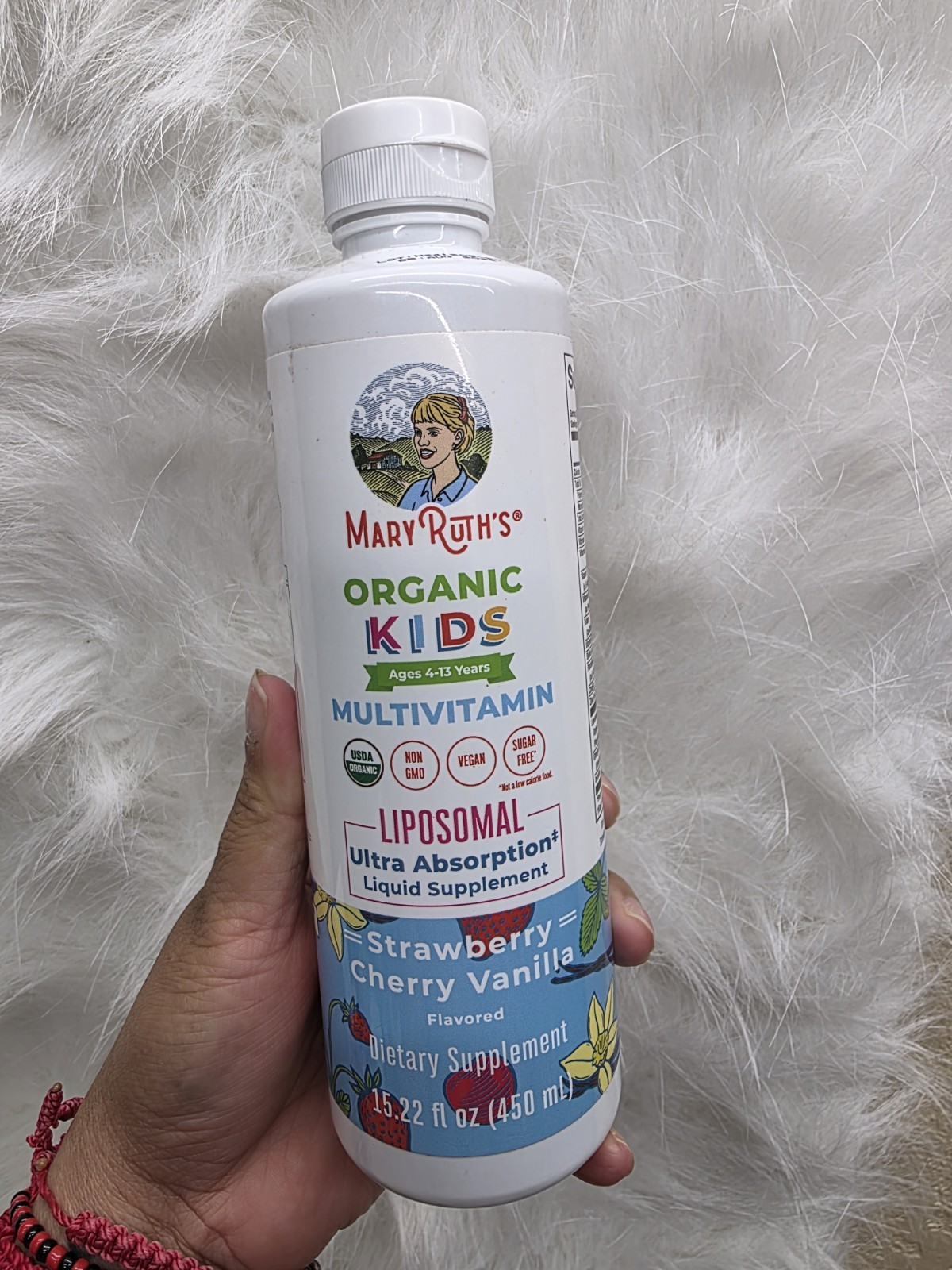 MaryRuth’s Organic Kids Multivitamin Liquid Strawberry Cherry Vanilla 15.22 fl …