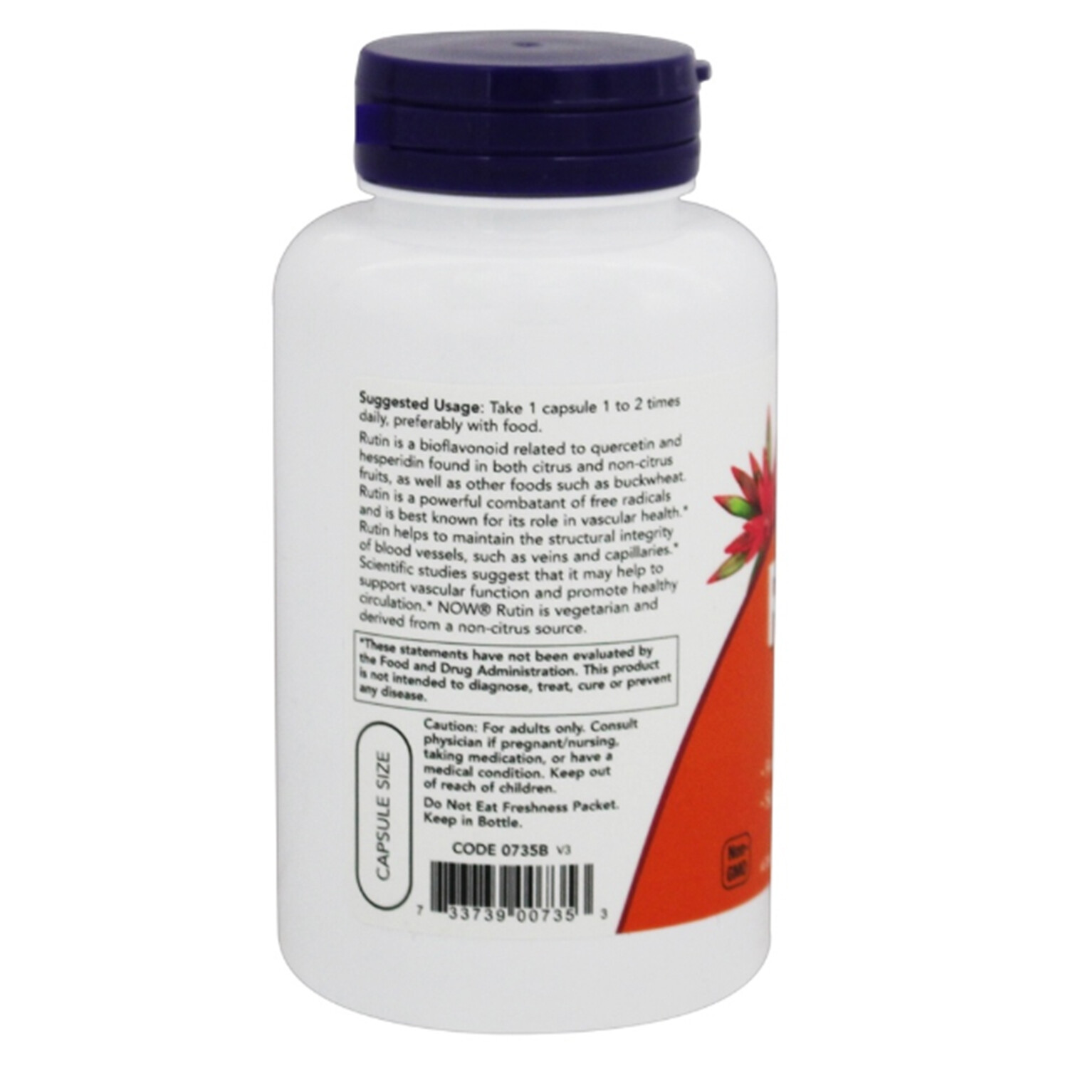 Now Rutin 450mg, 100 Vegetarian Capsules