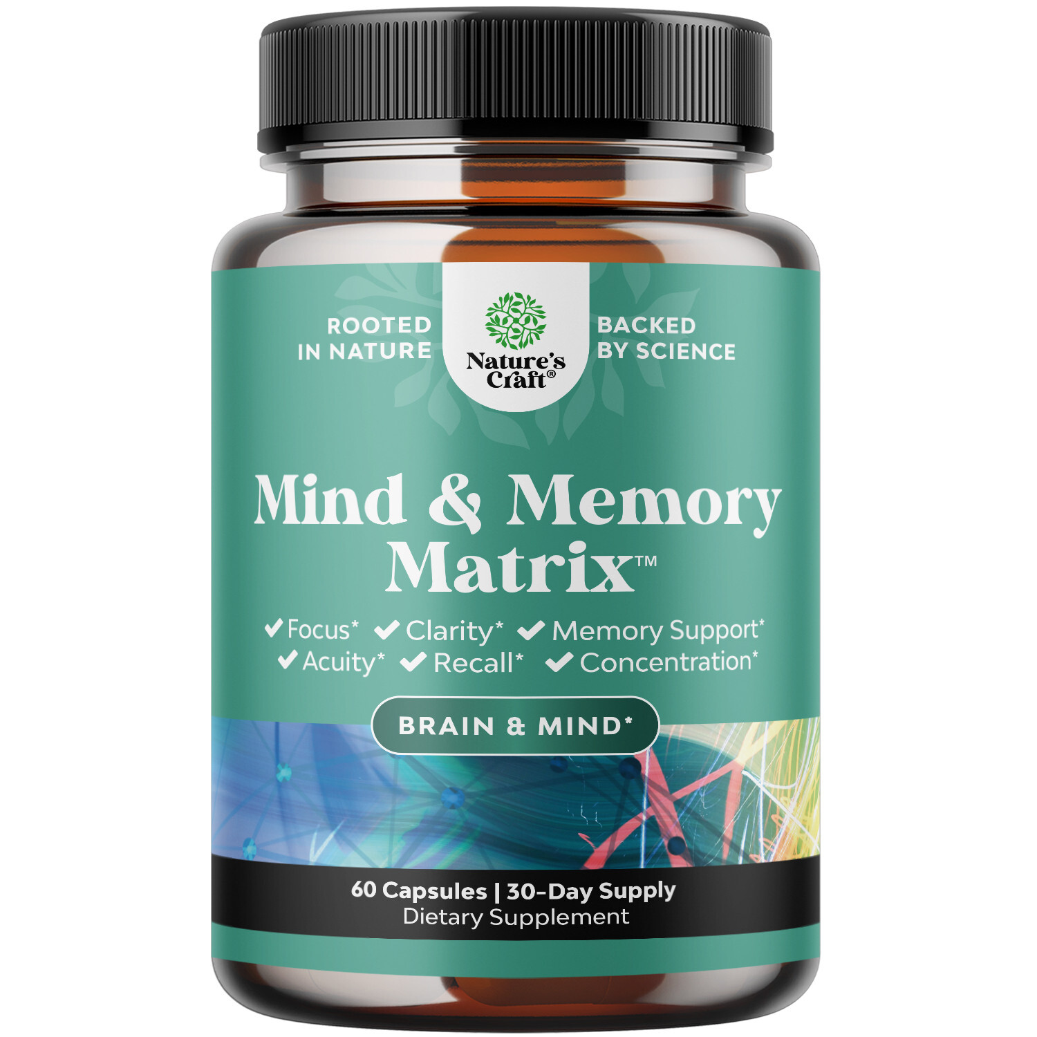 Advanced Brain Supplement for Memory and Focus – Nootropics Brain Support 60ct