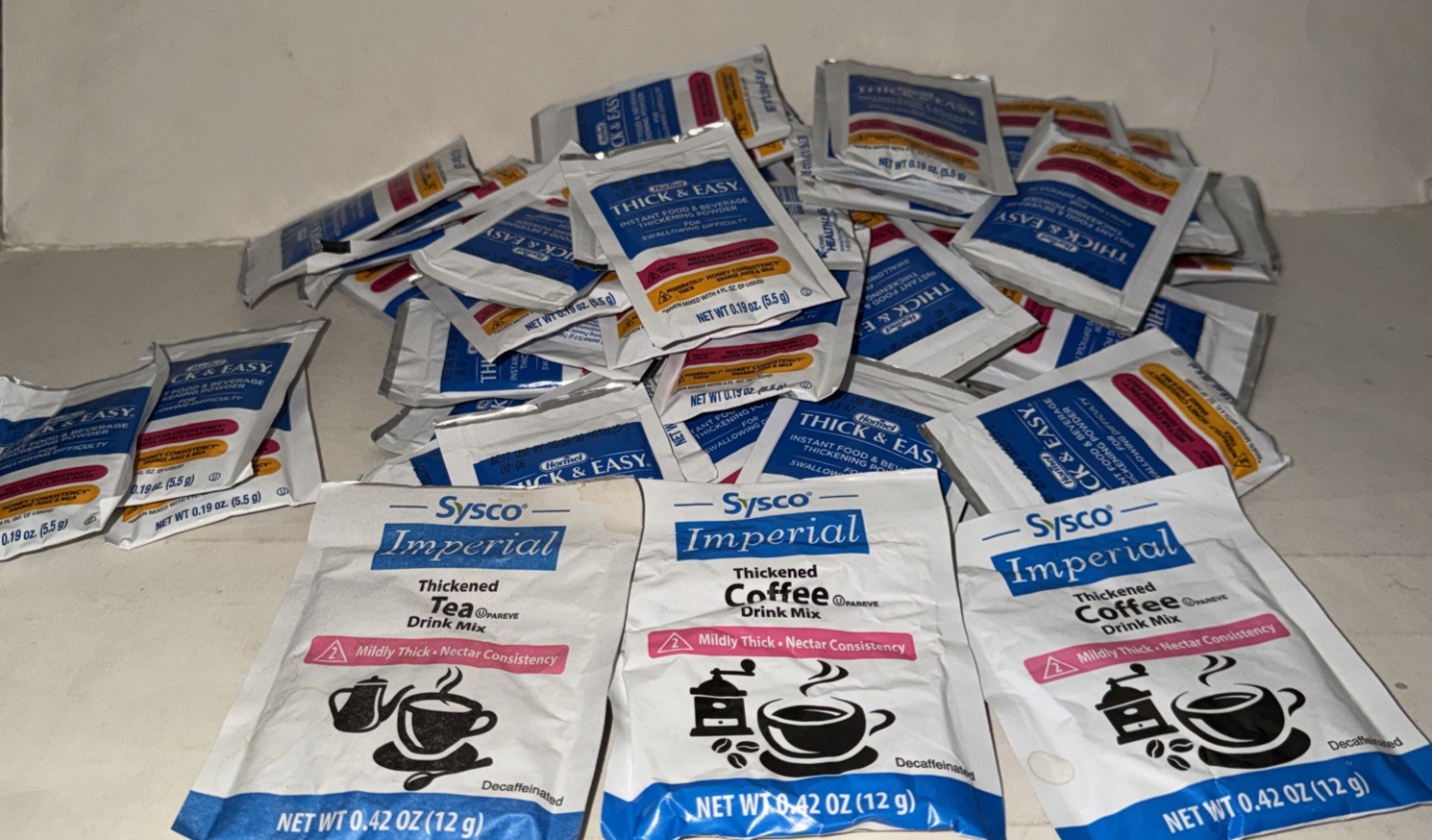 Lot 49 Thick & Easy Drink/Food Thickener Unflavored 5.5 Gram Packets/3 Sysco