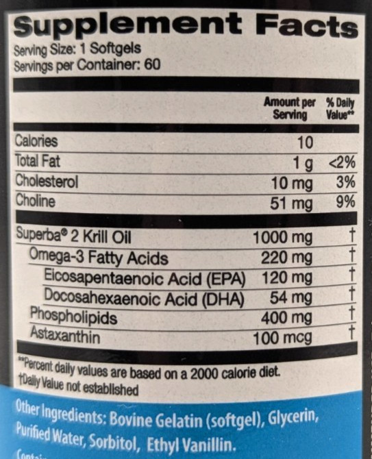 Daiwa Krill Oil, Omega-3s EPA and DHA, 1000mg Softgels, 60 Servings, Exp. 6/28