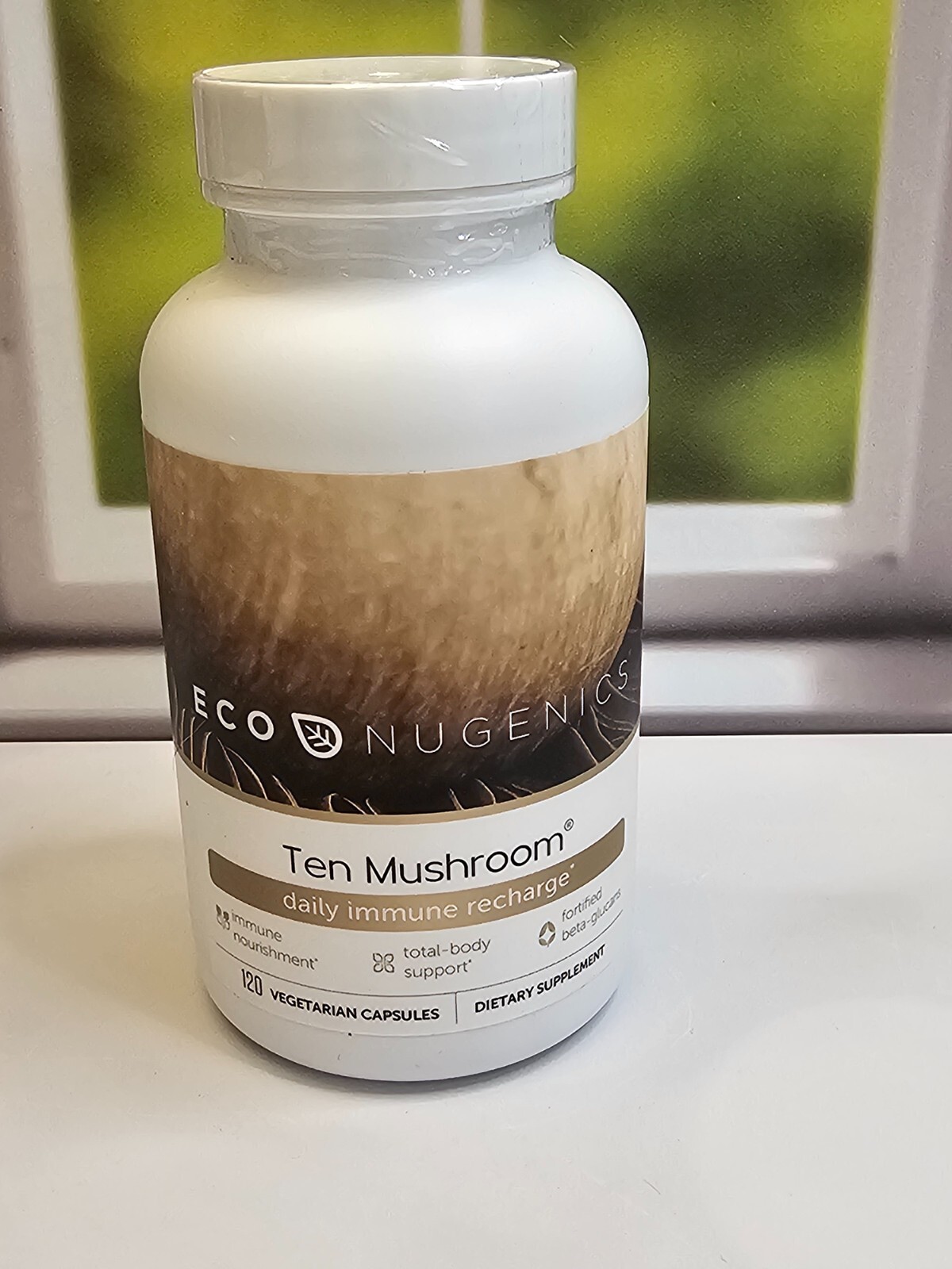 EcoNugenics Ten Mushroom Dietary Supplement, 120 Vegetarian Capsules Exp 09/2026