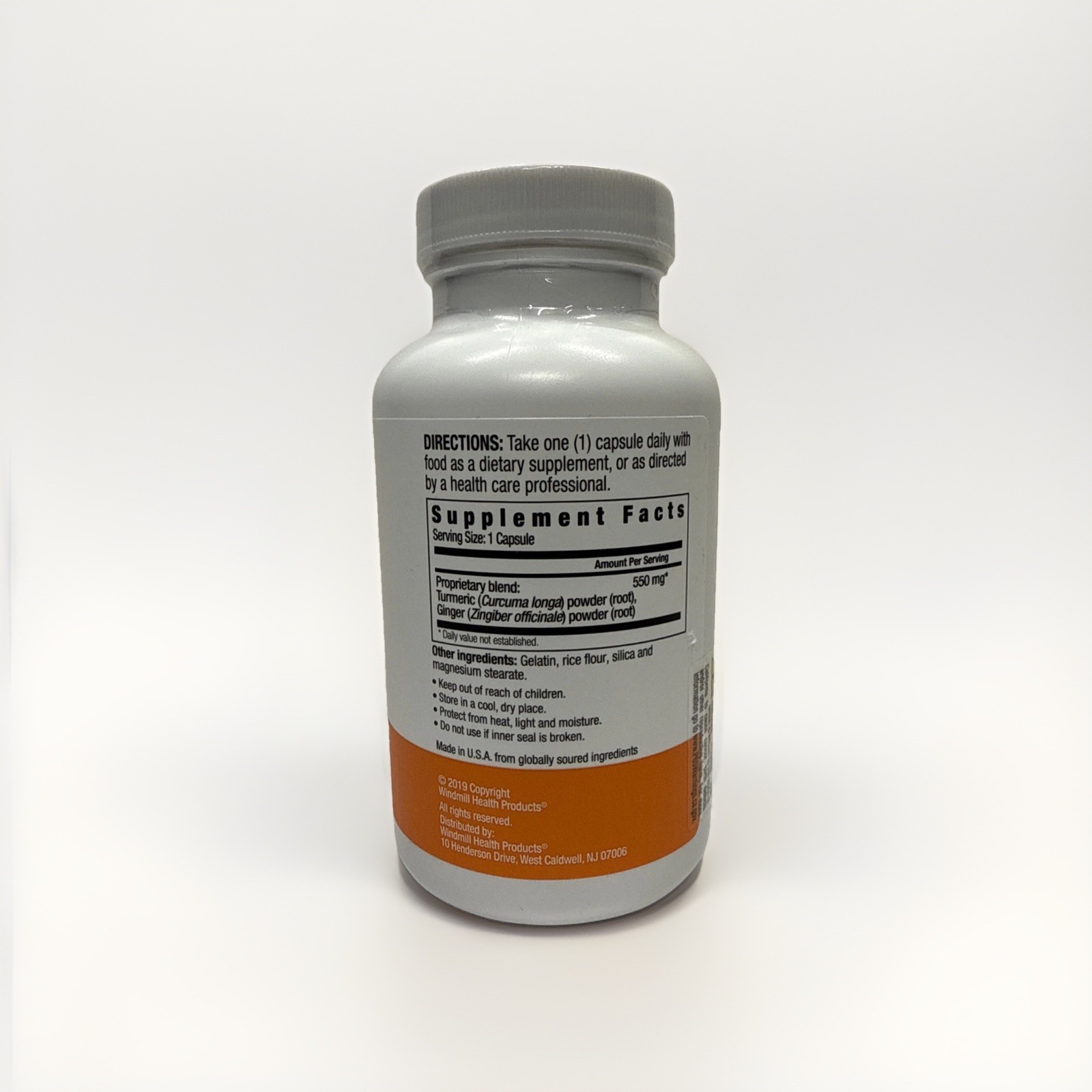 WELLNESS gardenTurmeric with Ginger 550mg Extra Strength. 90 Capsules Exp: 10/27
