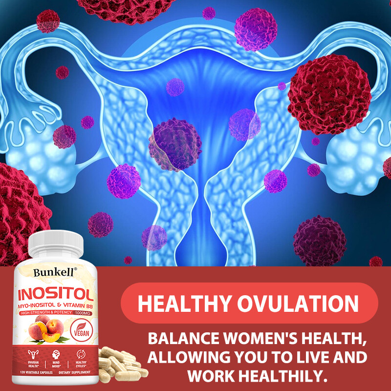 Myo Inositol 1000mg Capsules Ultra Strength PCOS Fertility Boost