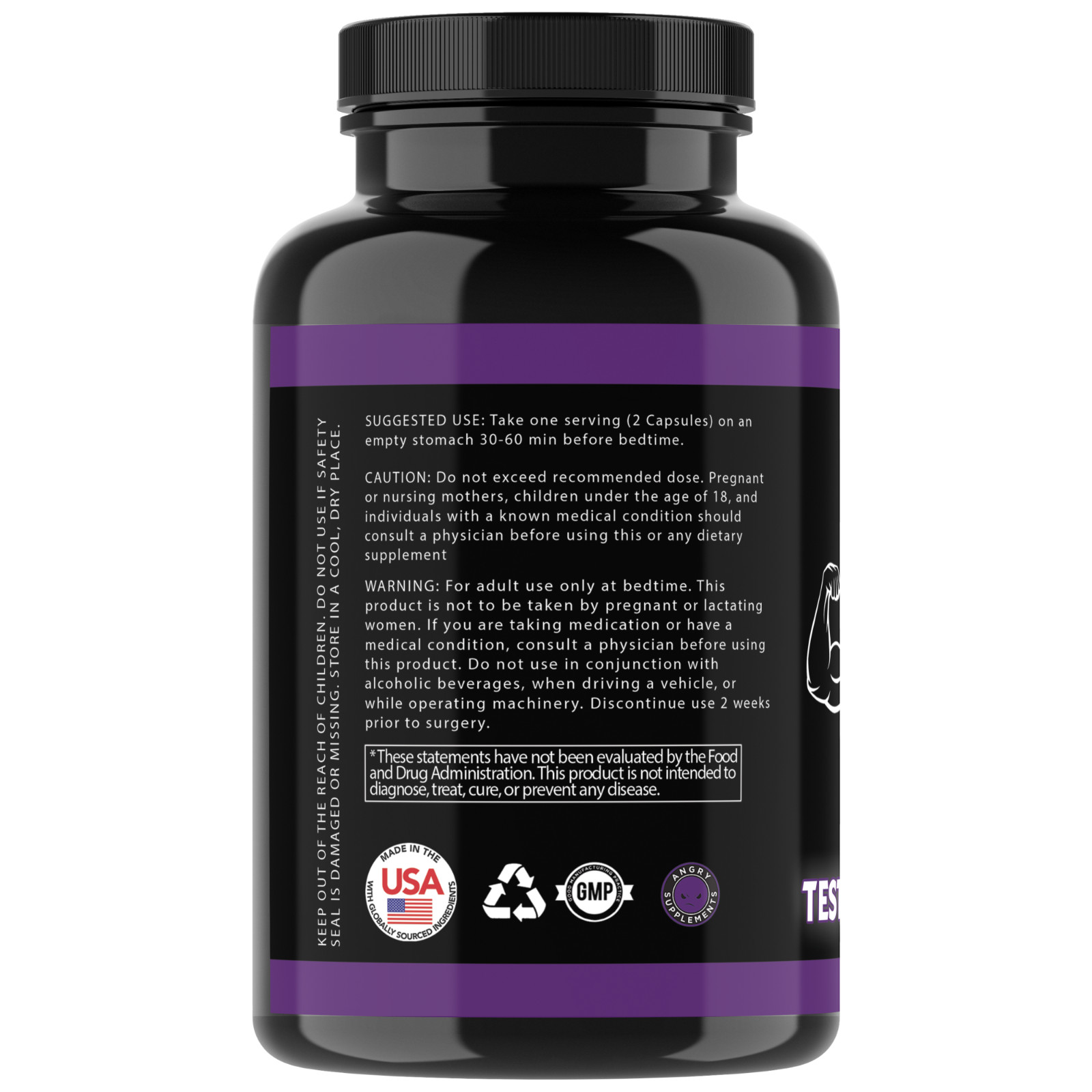 Men’s Test Booster Monster Test PM Sleep Aid Pill – 60 Count -6 Pack