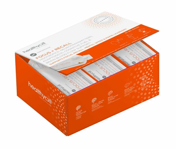 Healthycell Focus + Recall, 30 Packets – EXP: 6/2024