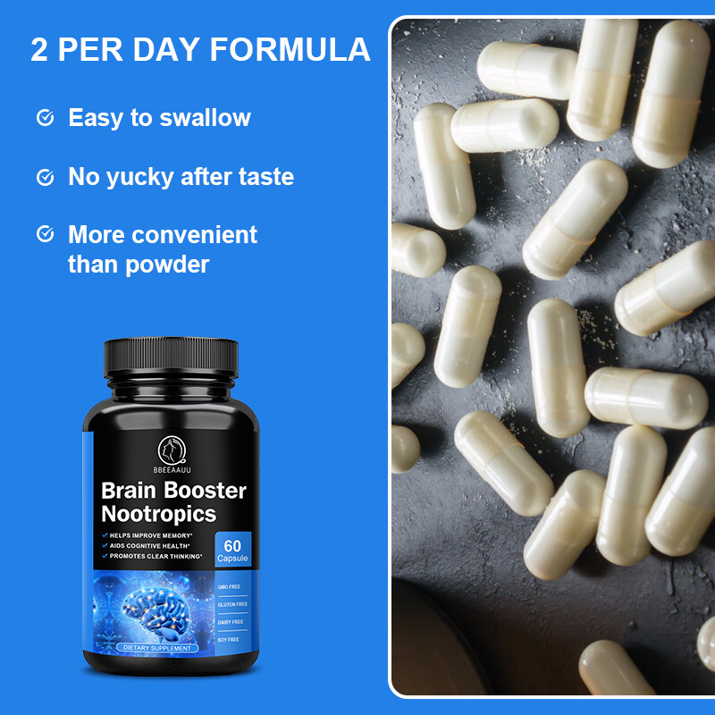 Brain Health & Memory Support – Focus & Mental Clarity Nootropic Supplement, 60