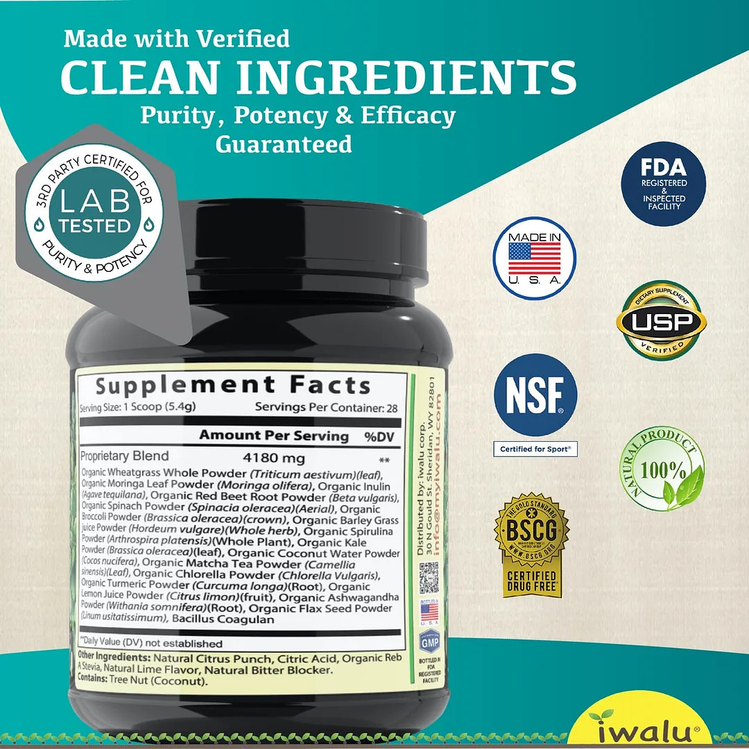 Superfood Greens | Best Supplement Capsule Pill Men Women FREE SHIP