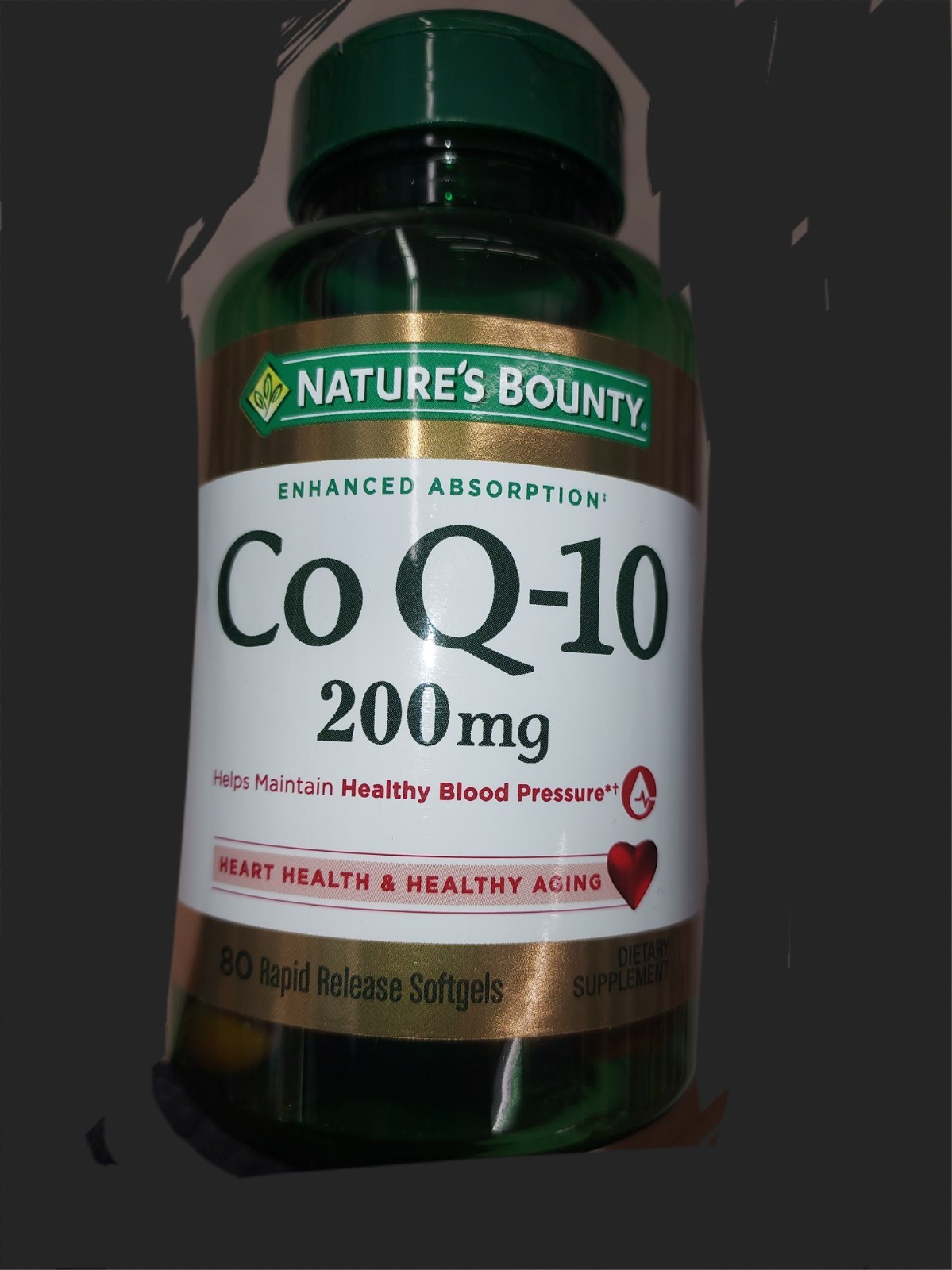 Nature’s Bounty CoQ10 200mg Enhanced Absorption Rapid Release Softgels 80ct