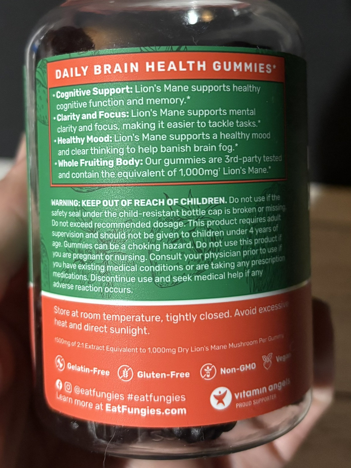 Fungies Lion’s Mane Mushroom Daily Gummies – 30 Pectin Gummies-Expires 06/2027