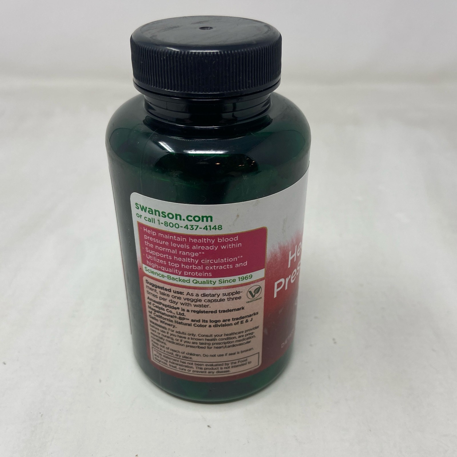 Swanson Healthy Blood Pressure Support 90 Veggie Caps Green