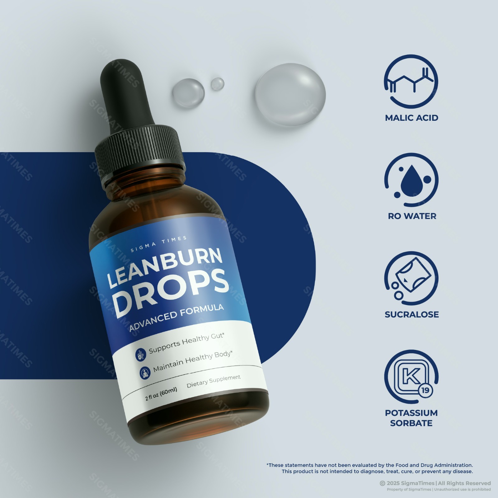 LeanBurn Drops, Lean Burn Liquid Supplement for Metabolism Support (30 serv)