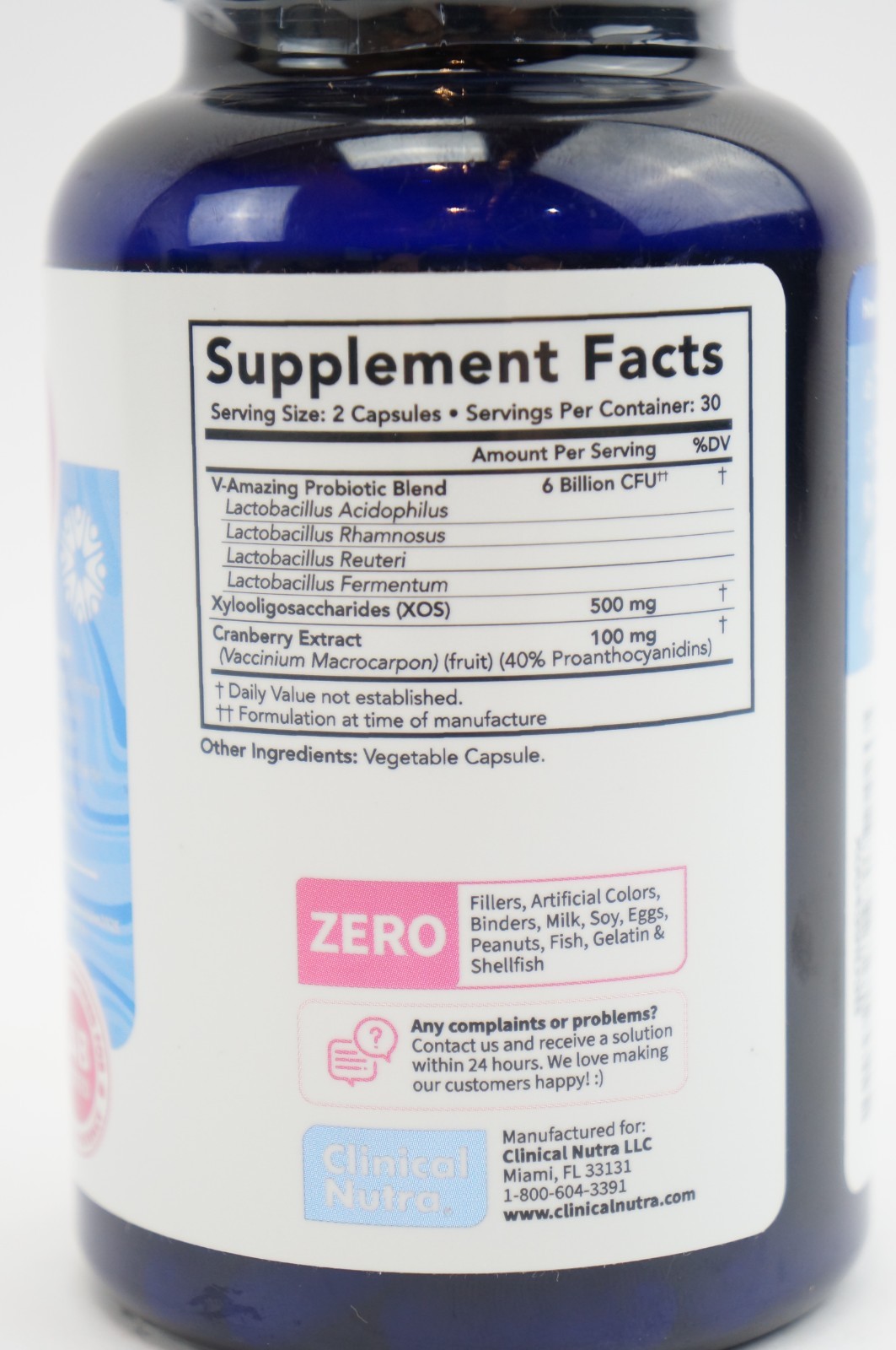 New Sealed Clinical Nutra Vaginal Probiotic Women 60 Capsules Exp 04/26