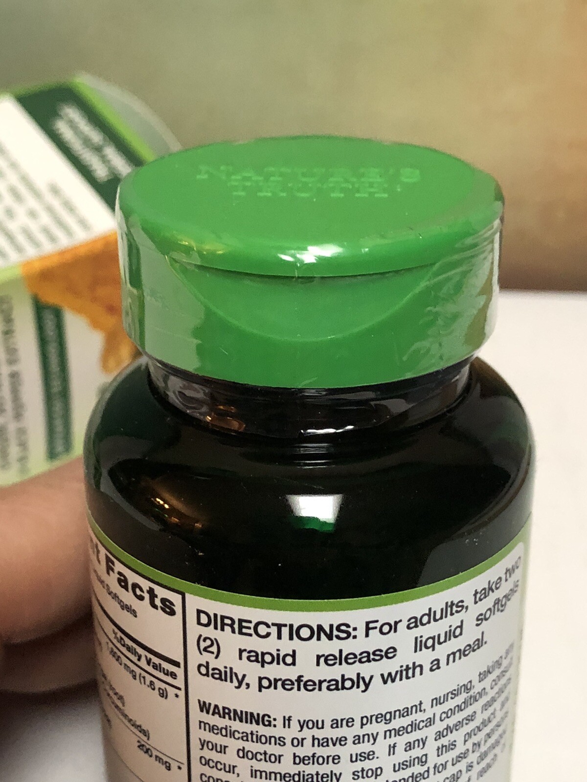 NEW Nature’s Truth Turmeric Curcumin 1600mg Rapid Release Softgels 60 Ct ~ NIB
