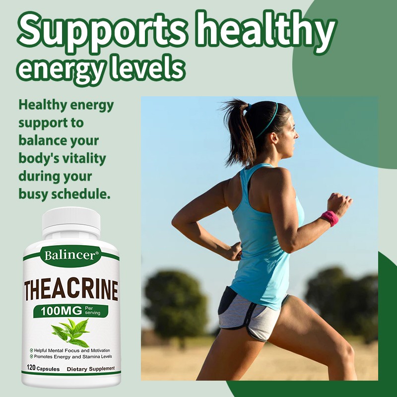 Theacrine Supplement 100g Helpful Mental Focus and Motivation 120 Capsules