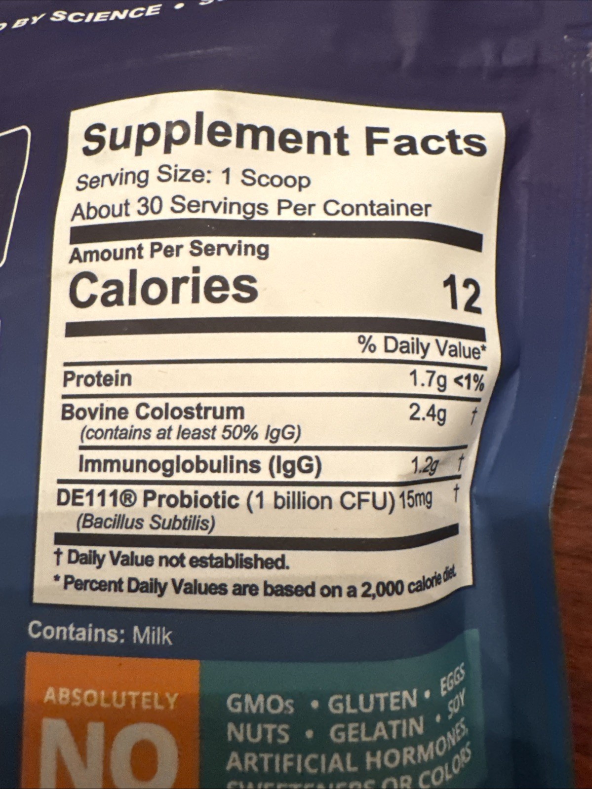Moogi Health Colostrum + Probiotic DE111 Gut Health 2.6oz Unflavored