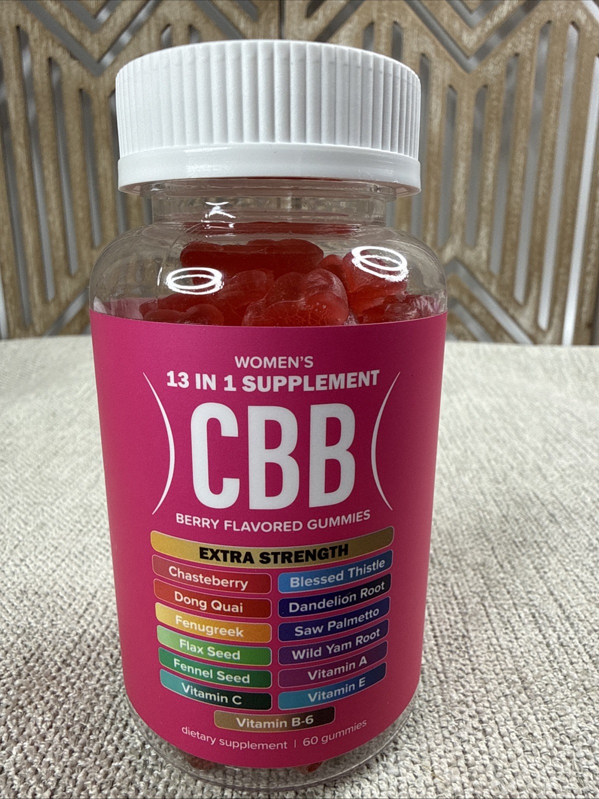 CBB Curvy Body Gummies Top & Booty Support 120 Berry Gummy Work Out Support