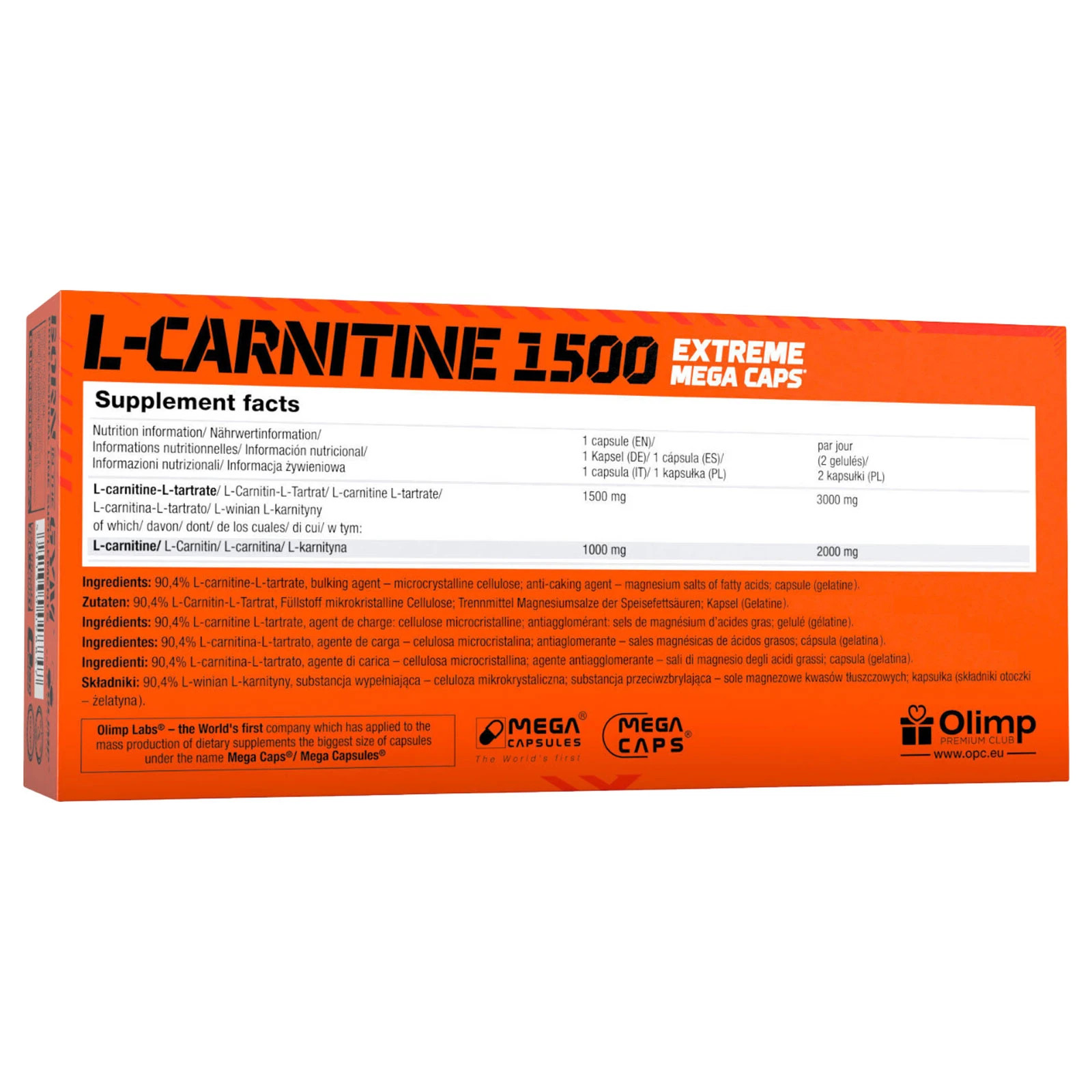 OLIMP L-CARNITINE – 90-210 Capsules -Fat Burner Strongest Diet Pills Weight Loss
