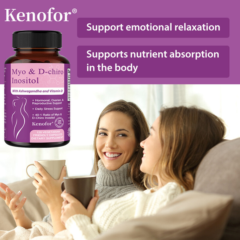 Myo-Inositol D-Chiro Inositol Supplement Hormonal Balance Support 120 pills