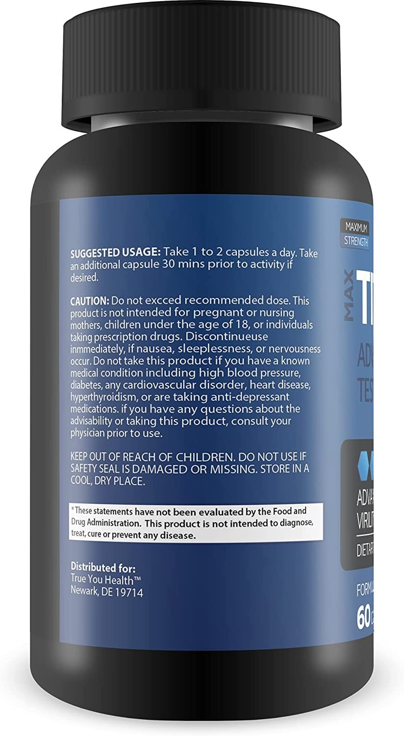 Max Titan XL Testosterone Booster for Men – Maximum Strength – Muscle Builder