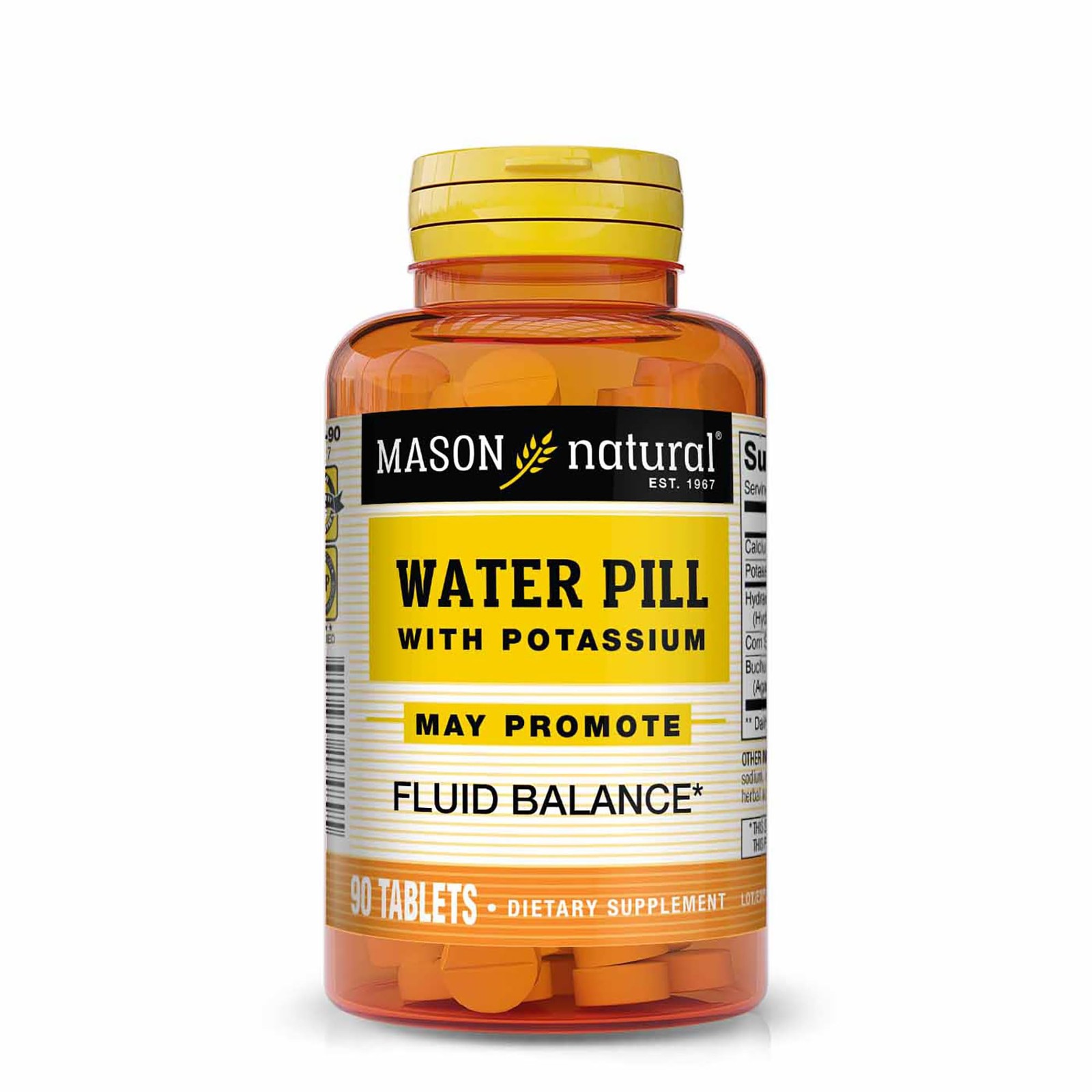 Mason Natural Water Pill with Potassium and Calcium, 90 Count (Pack of 1)