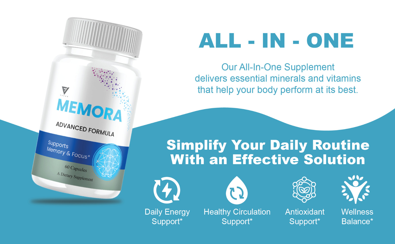 (3 Pack) Memora Memory & Focus, Mem Ora Advanced Supplement (180 Capsules)