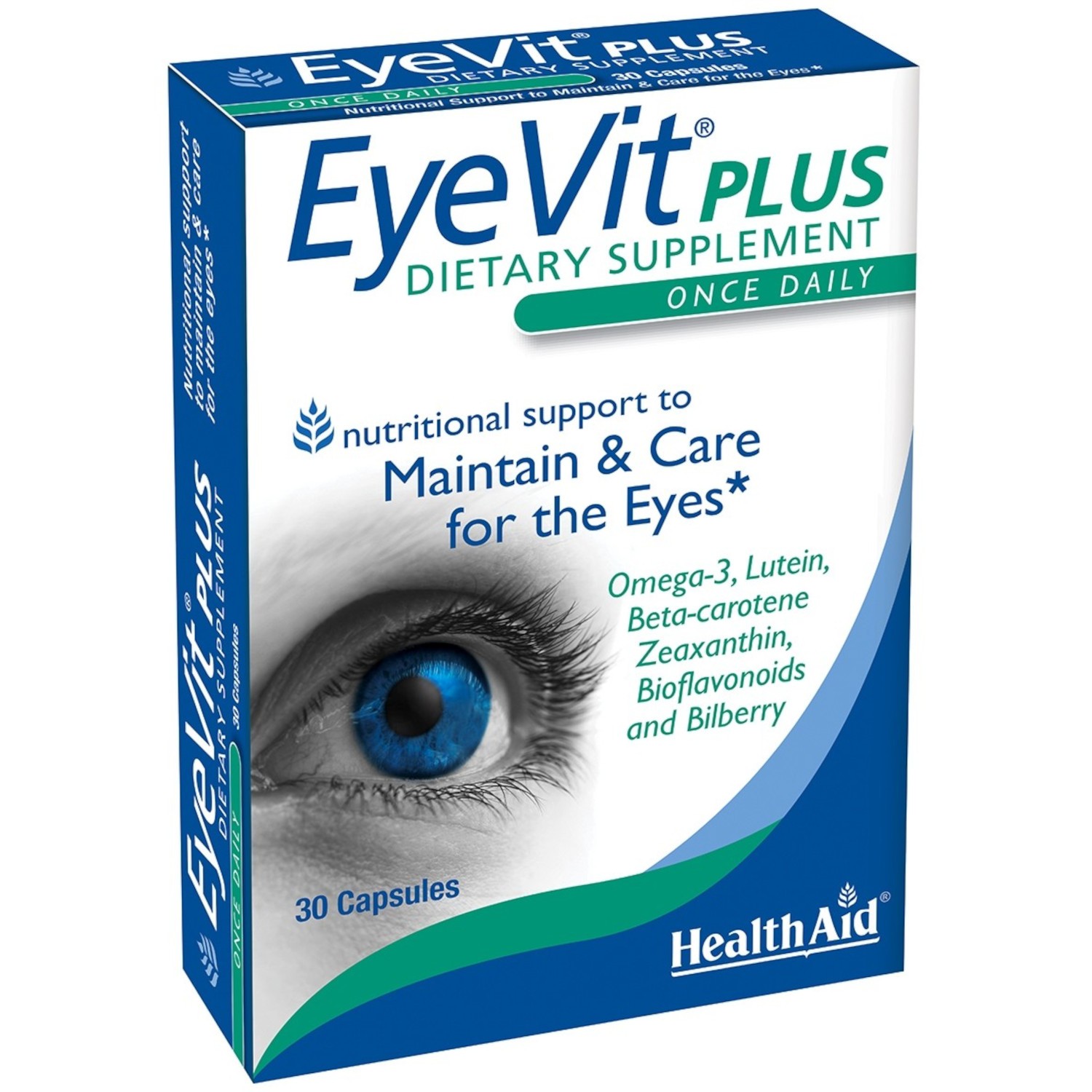 HealthAid Eye Vit Plus, Nutritional Vision Support, 30 Capsules