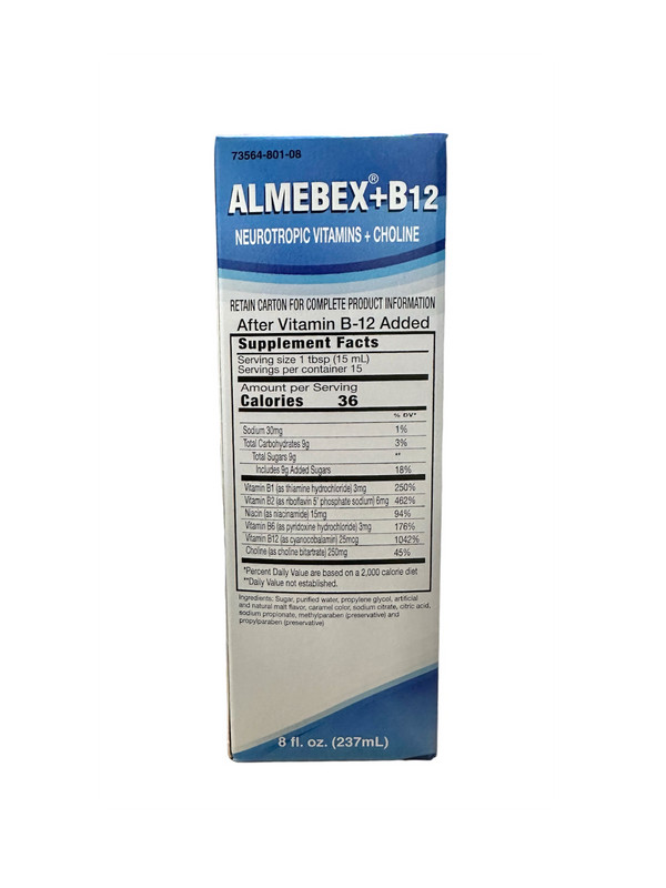 Almebex Plus B12 8 fl. oz Neurotropic Vitamins + Choline