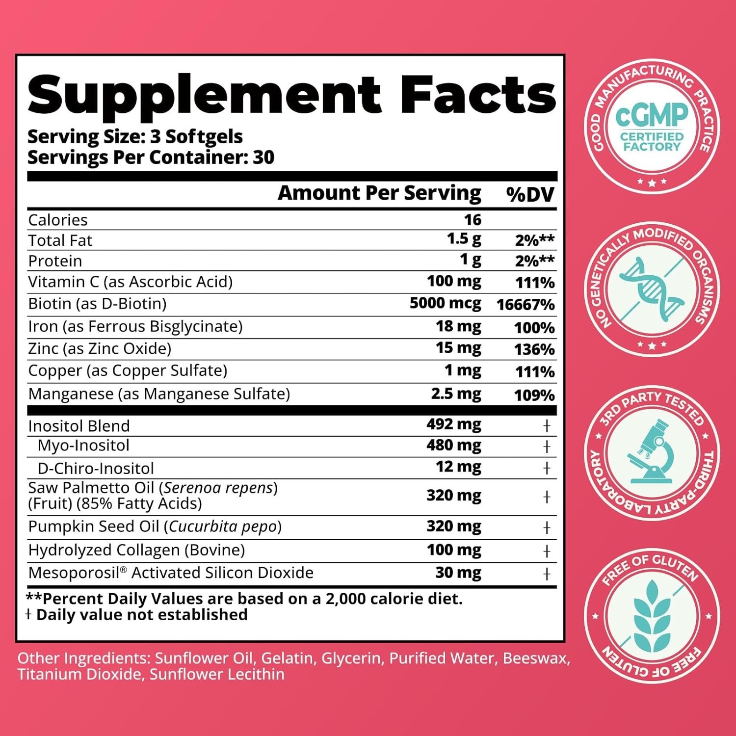 VIVI Youth Saw Palmetto for Women with Mesoporosil – Pumpkin Seed Oil – Inositol